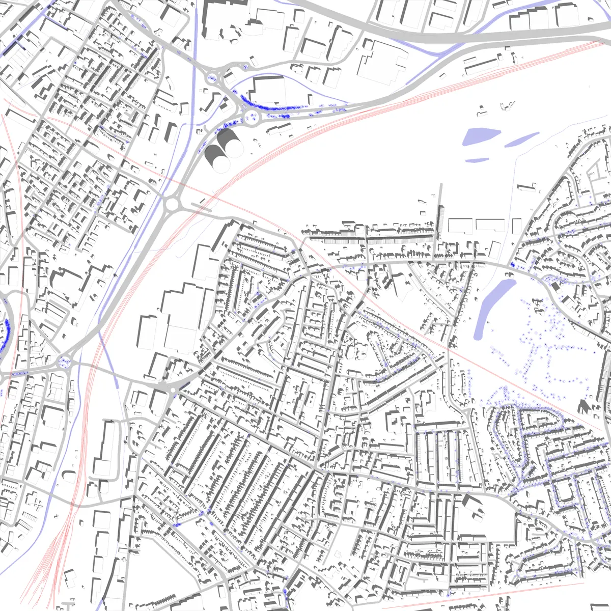 Birmingham Lageplan (2,5 km)