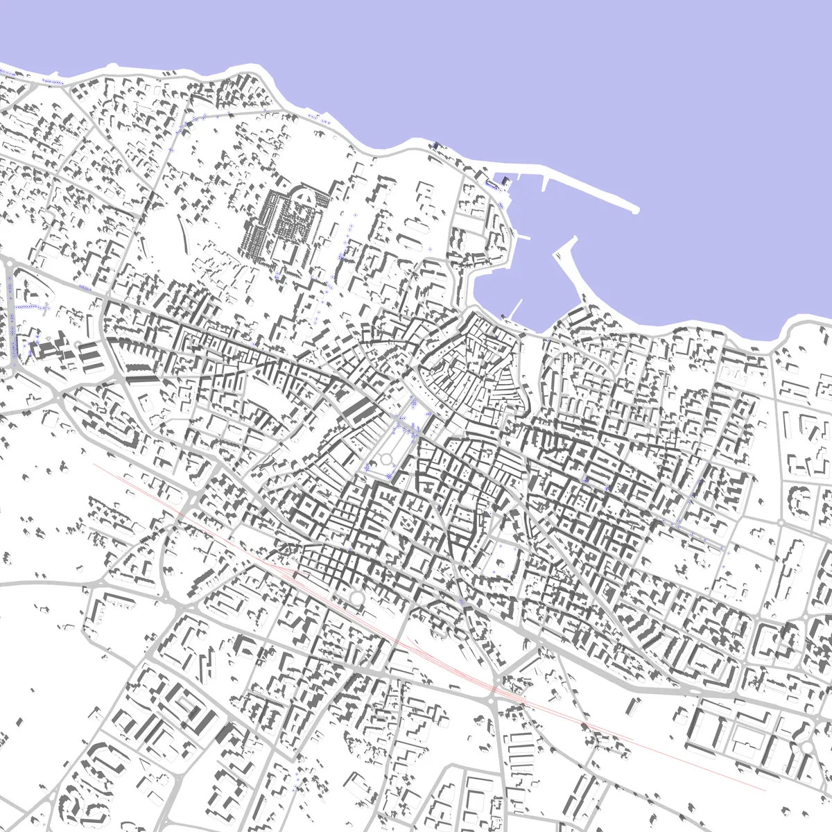 Bisceglie planimetria di sito (2,5 km)