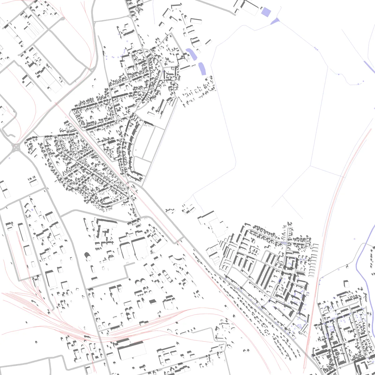 Bitterfeld-Wolfen Lageplan (2,5 km)