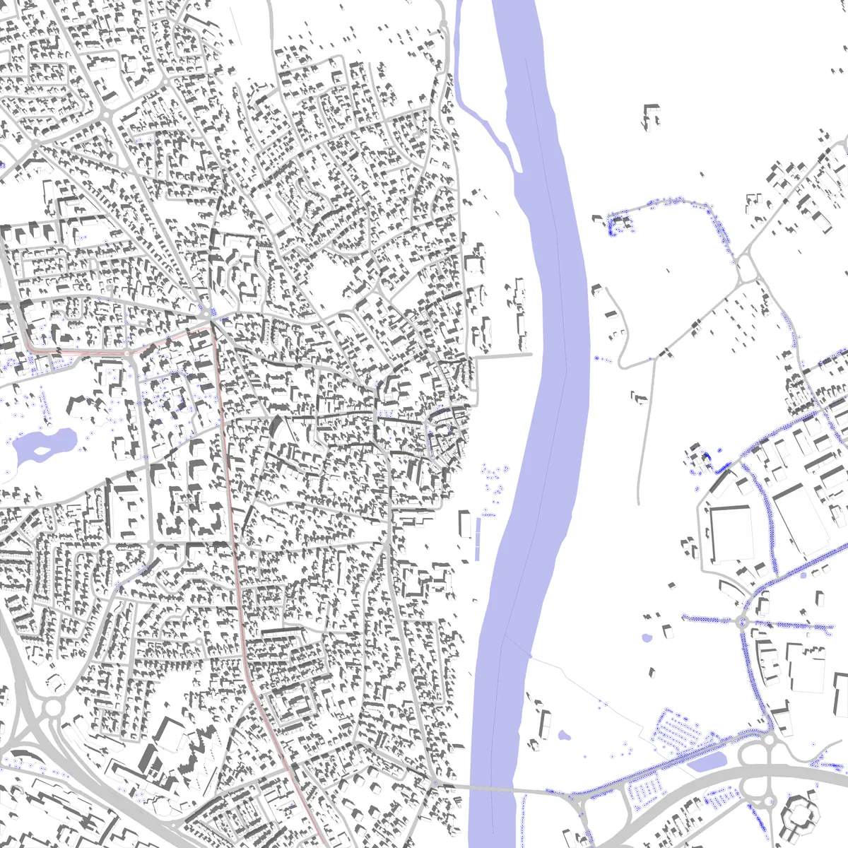 Blagnac plan de situation (2,5 km)