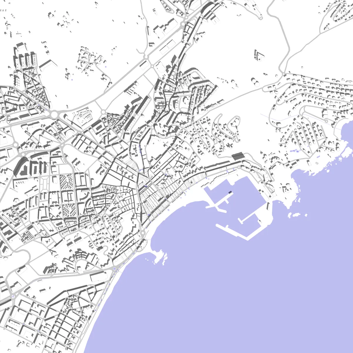 Blanes Lageplan (2,5 km)