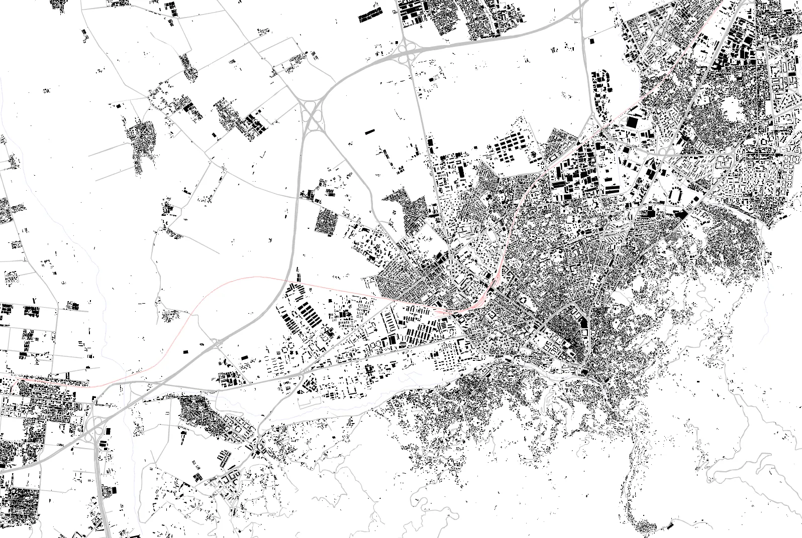 Blida figure ground plan