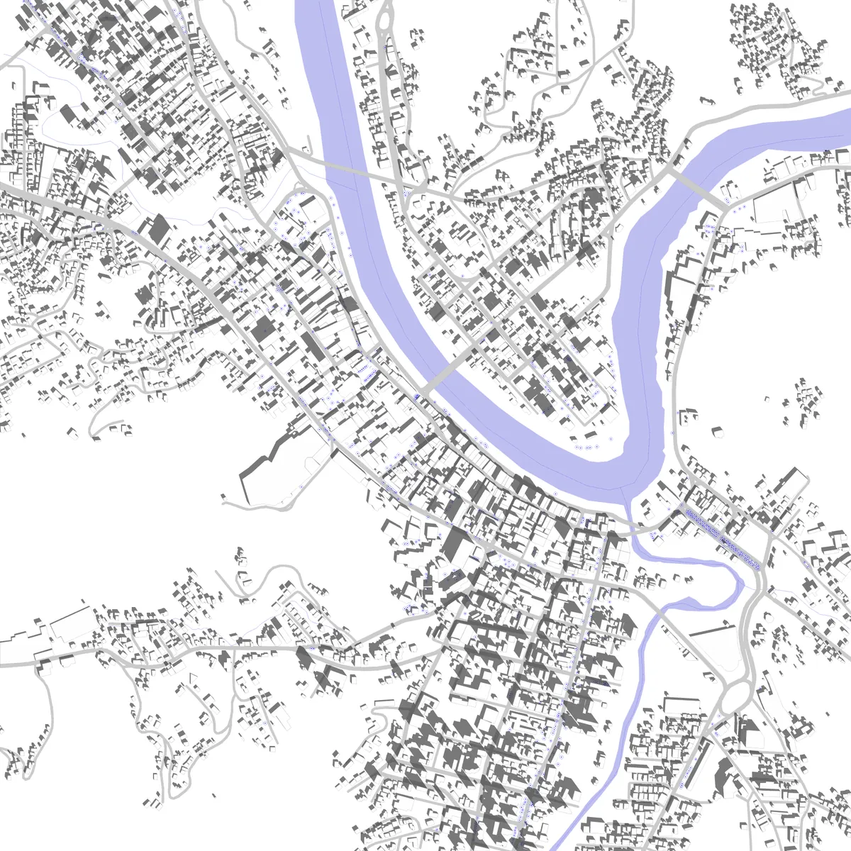 Blumenau planta de localização (2,5 km)