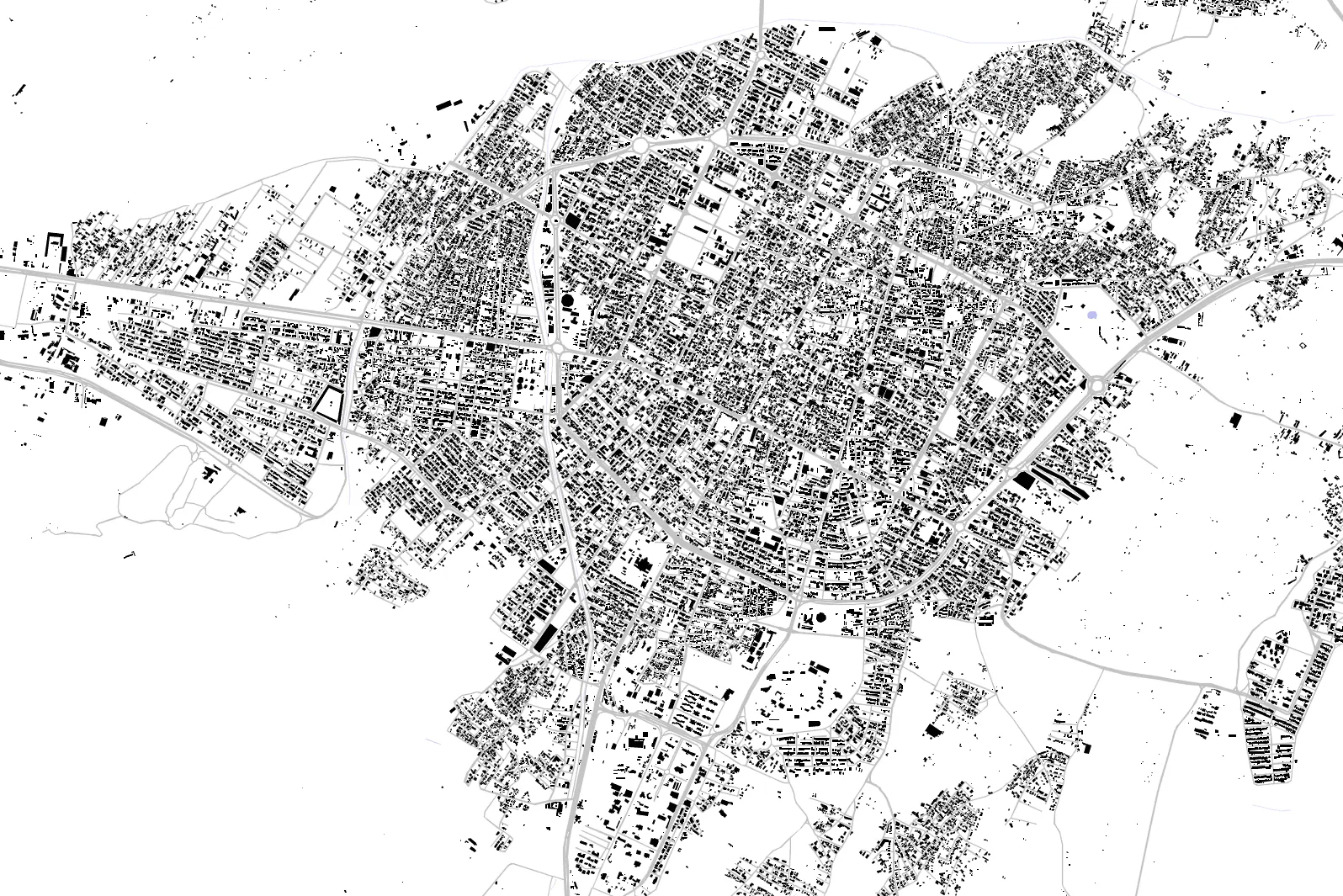 Bojnord figure ground plan