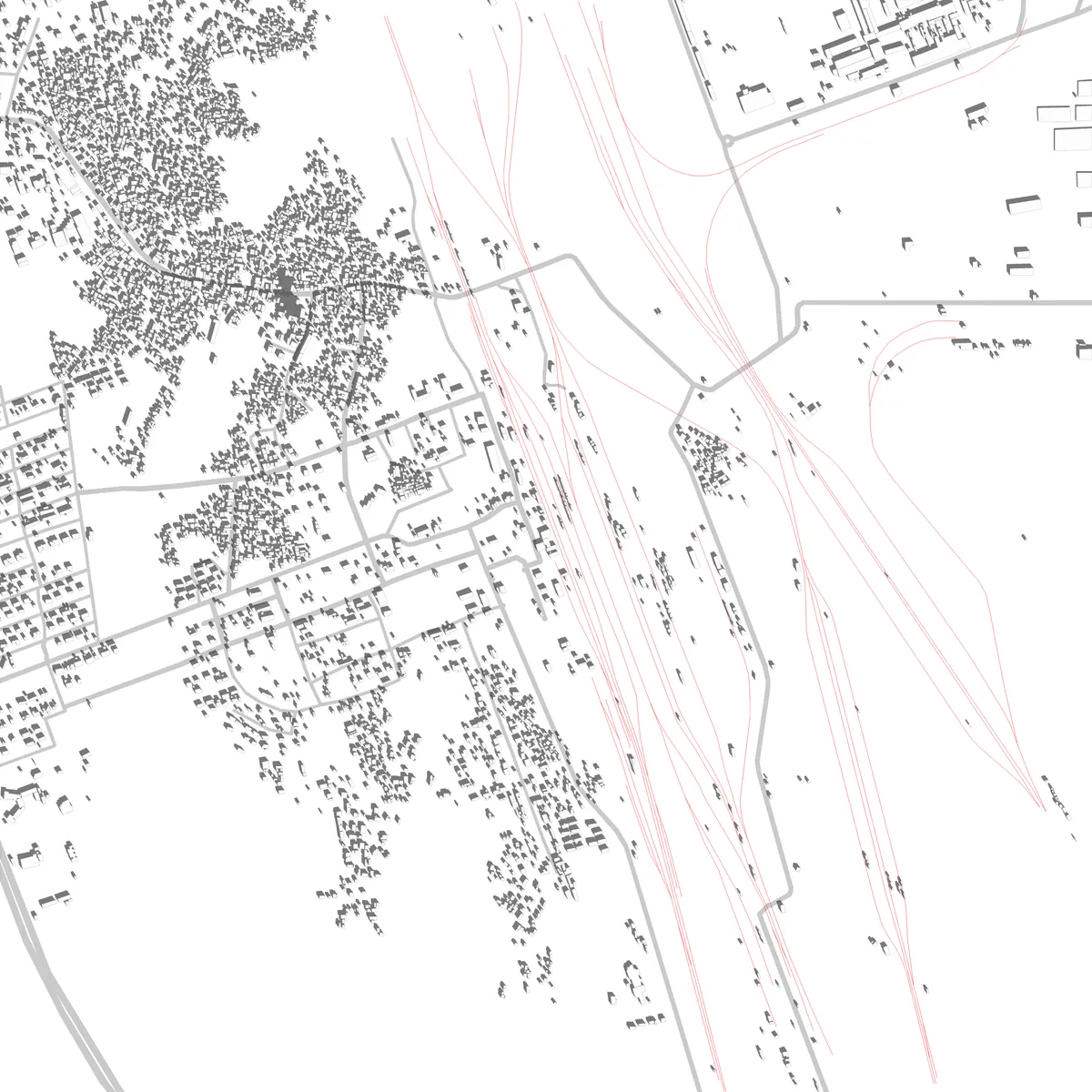 Bokaro Steel City site plan (2.5 km)