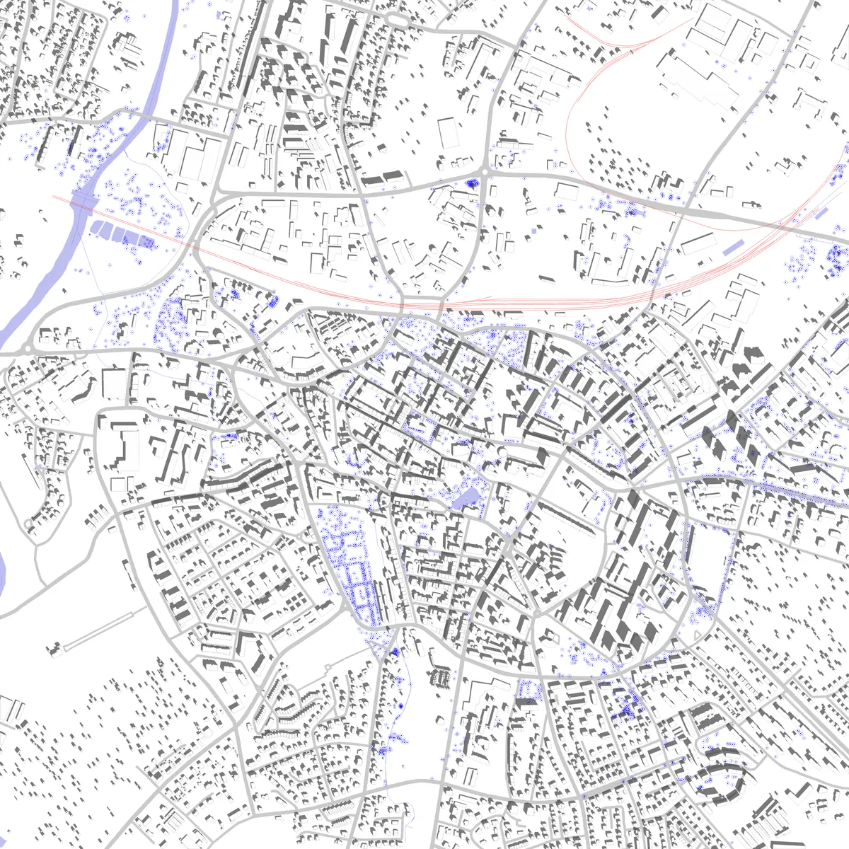 Bolesławiec plan zagospodarowania (2,5 km)