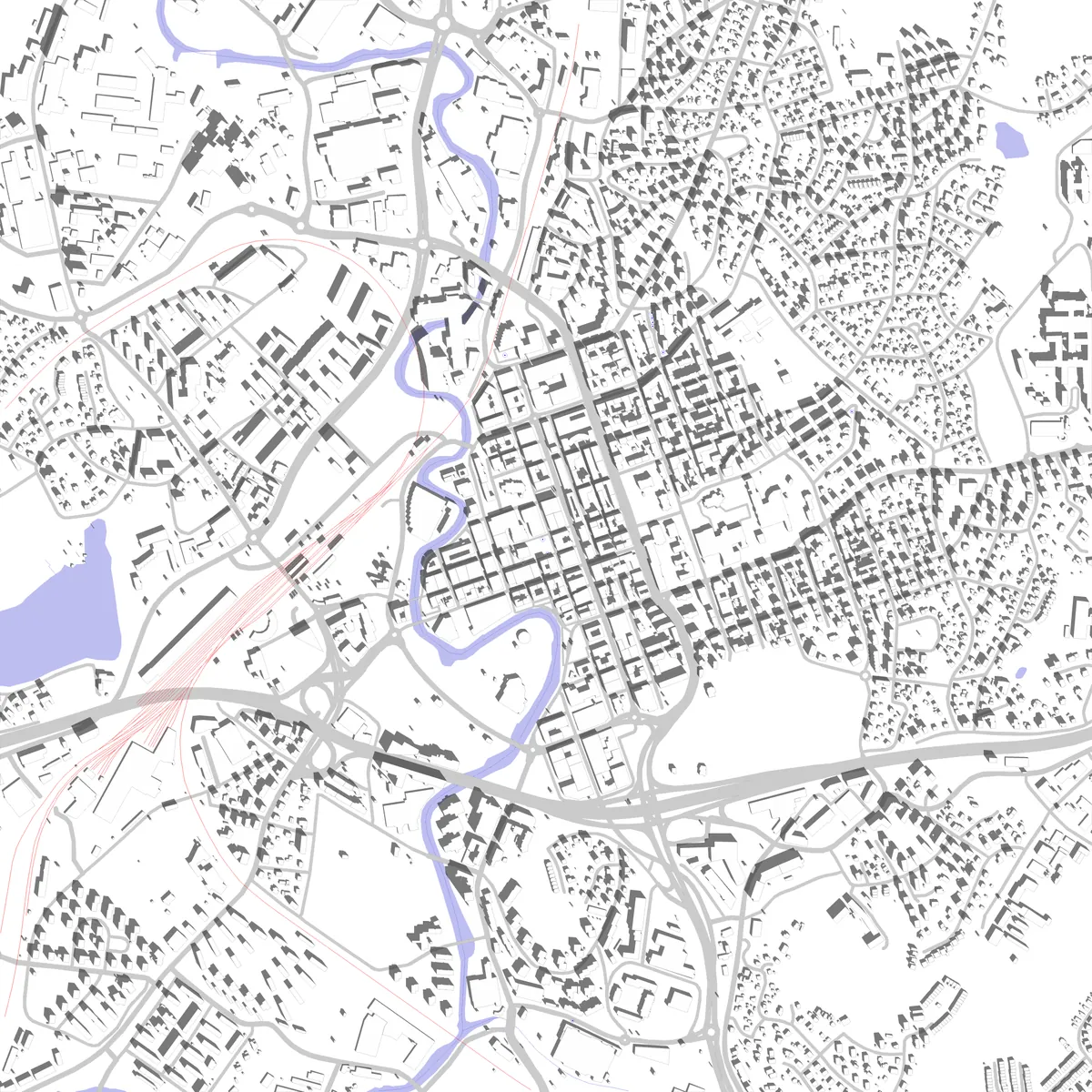 Borås site plan (2.5 km)