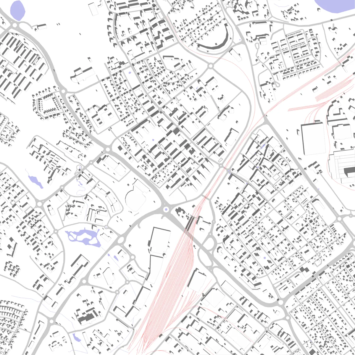 Borlänge situationsplan (2,5 km)
