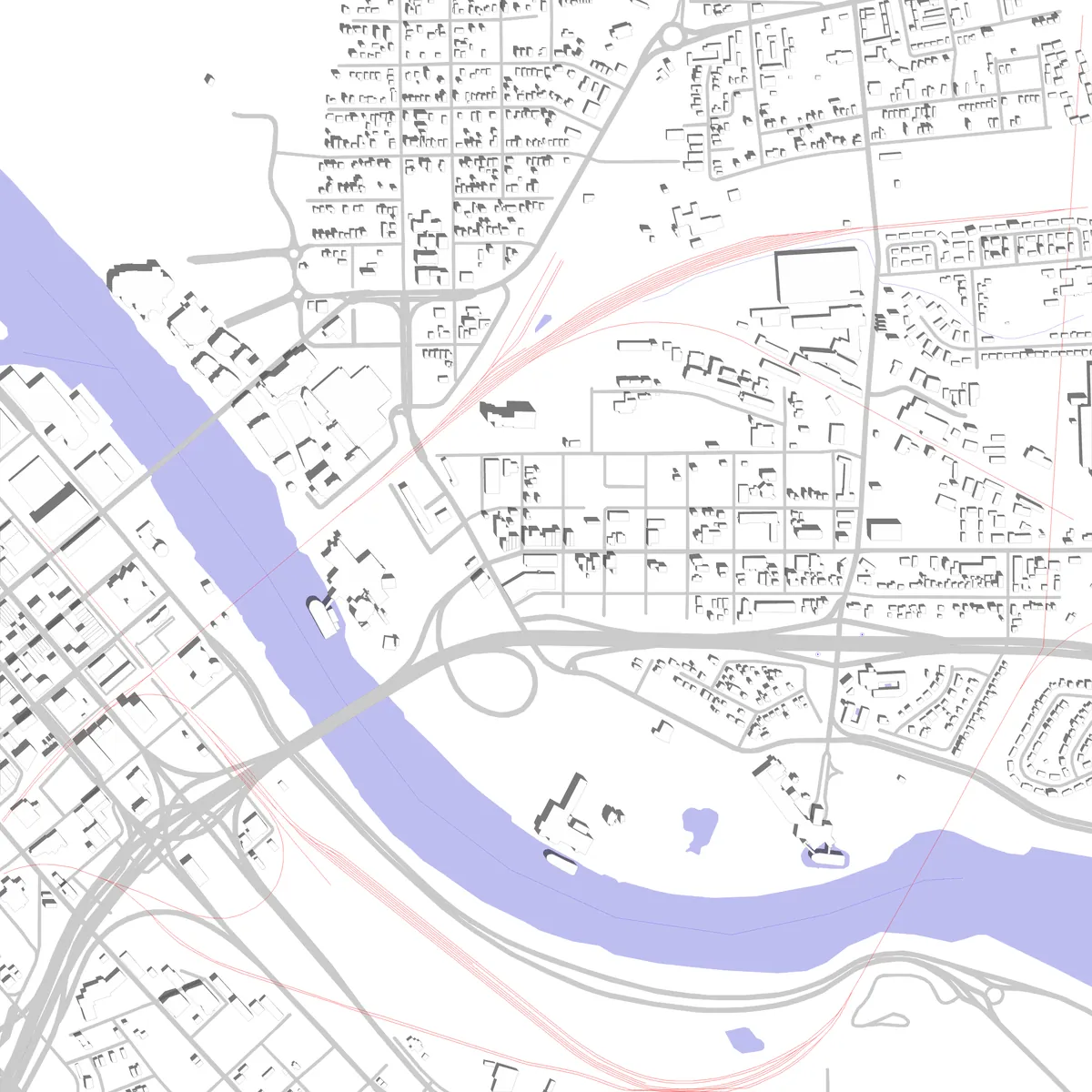 Bossier City site plan (2.5 km)