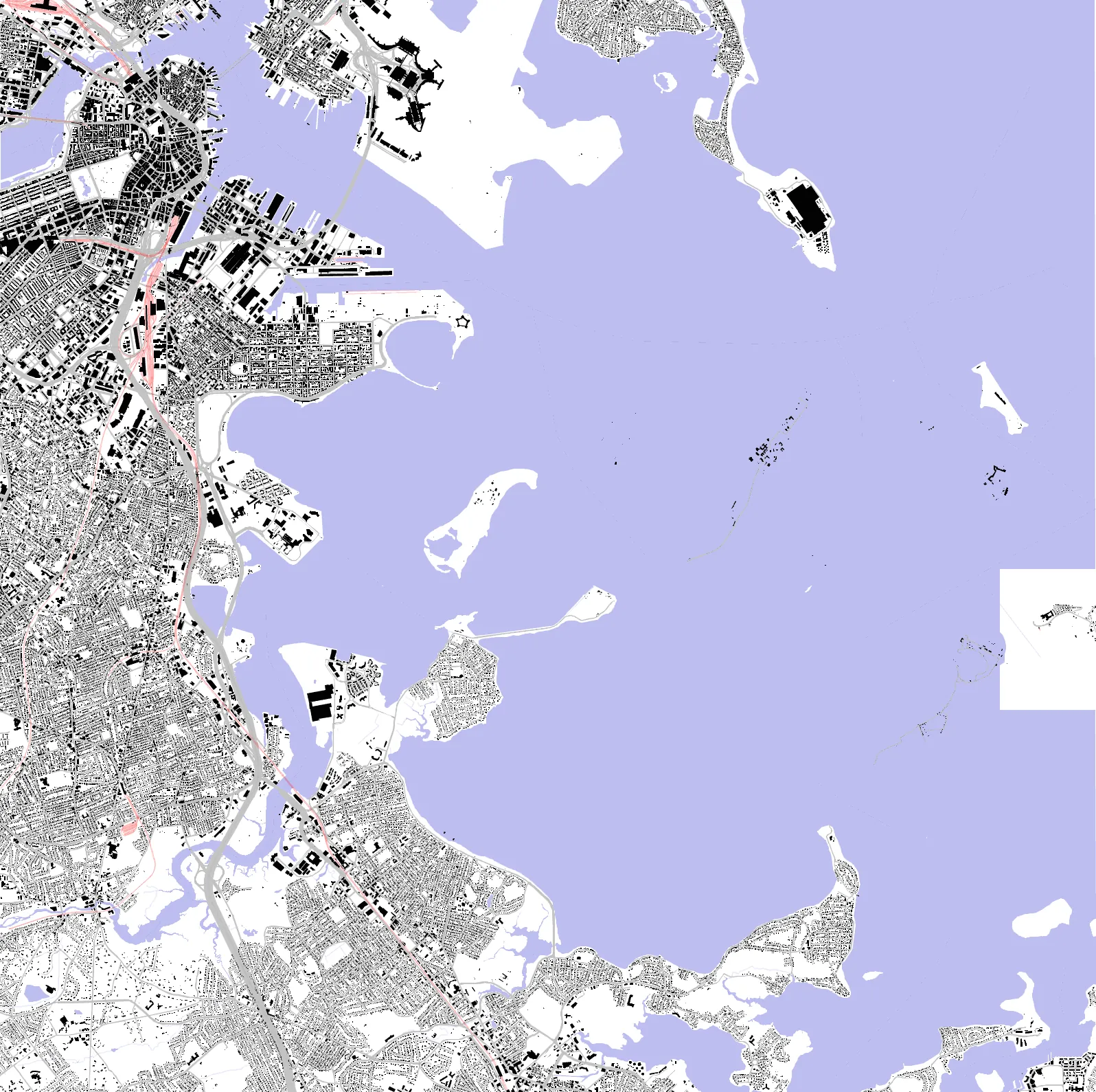 Boston Schwarzplan