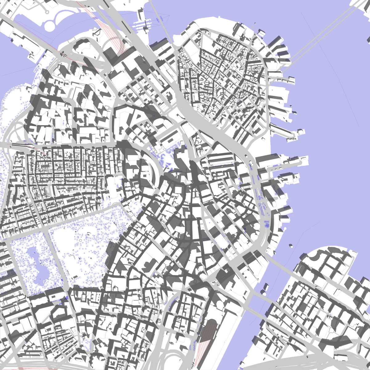 Boston Lageplan (2,5 km)