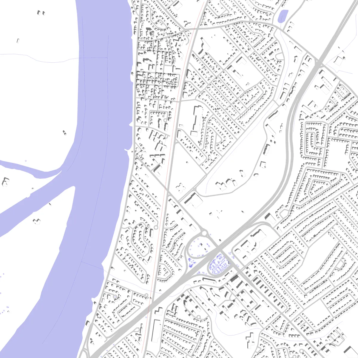 Boucherville Lageplan (2,5 km)