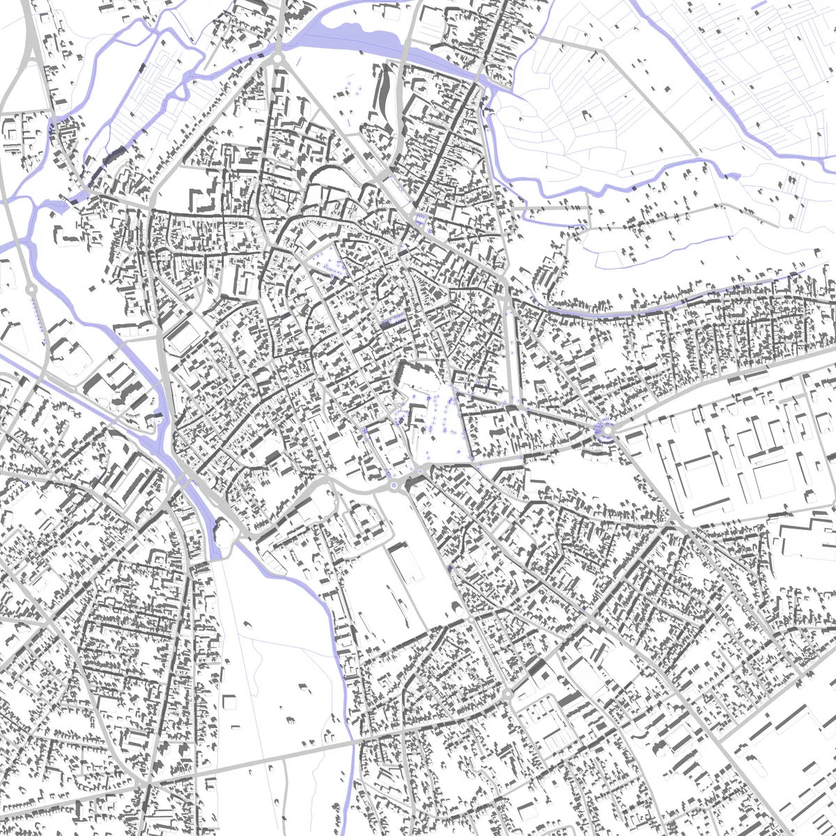 Bourges Lageplan (2,5 km)