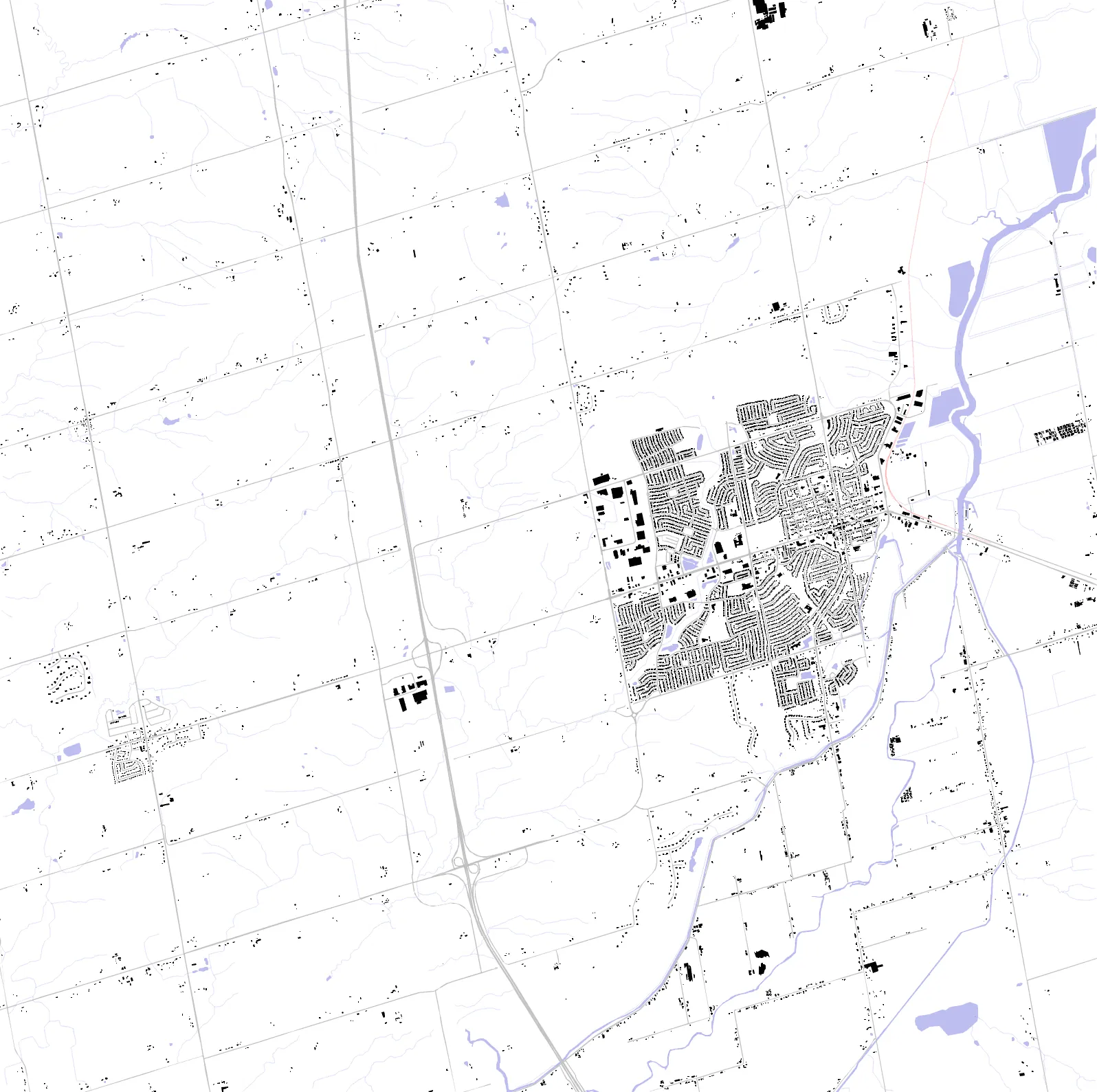 Bradford West Gwillimbury Schwarzplan