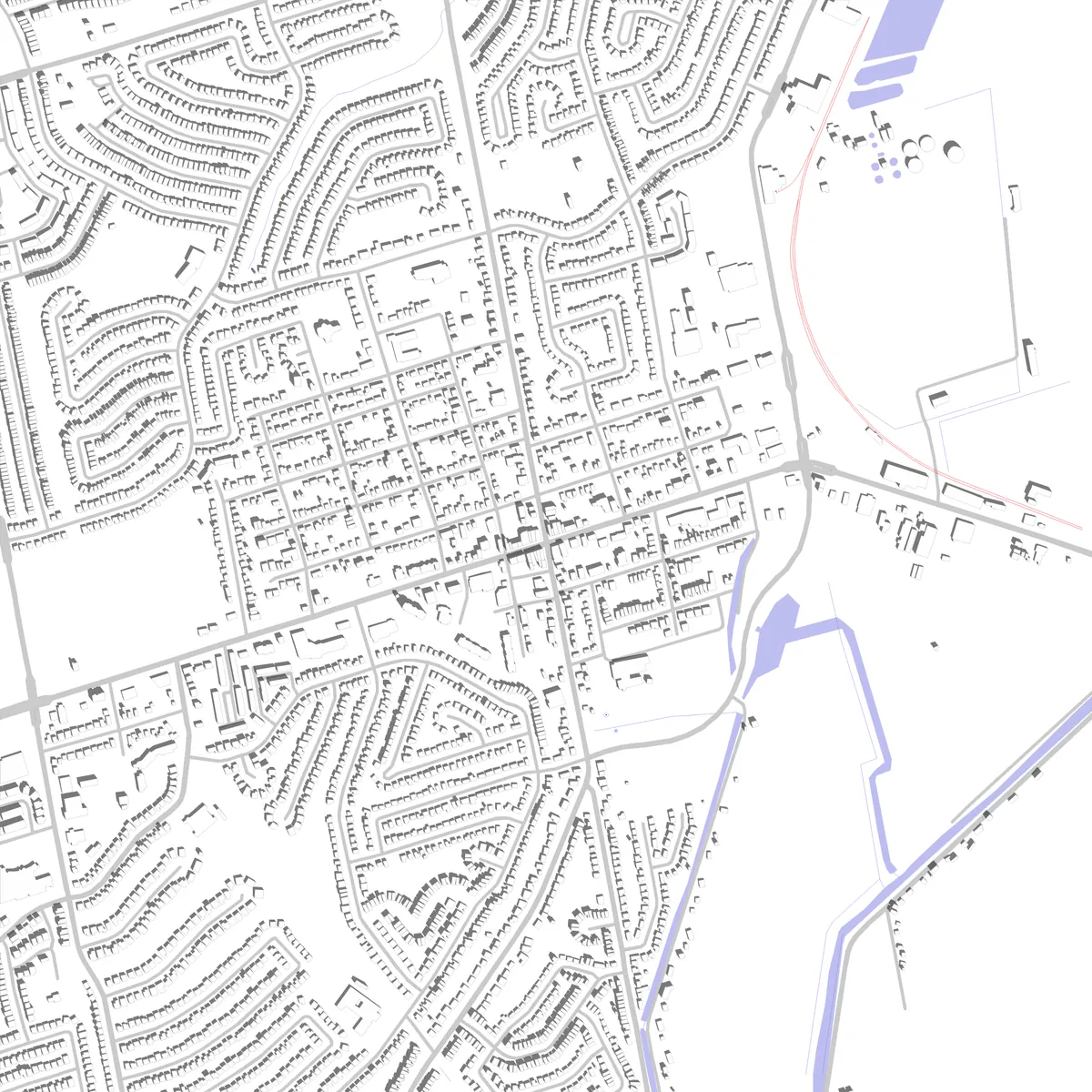 Bradford West Gwillimbury Lageplan (2,5 km)