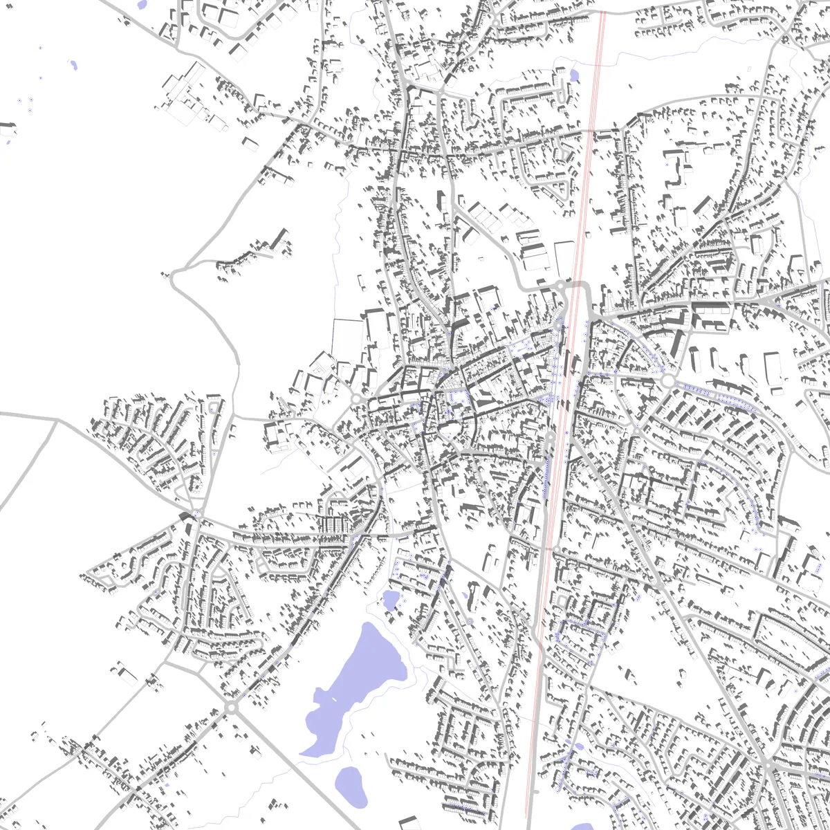 Braine-l'Alleud plan de situation (2,5 km)