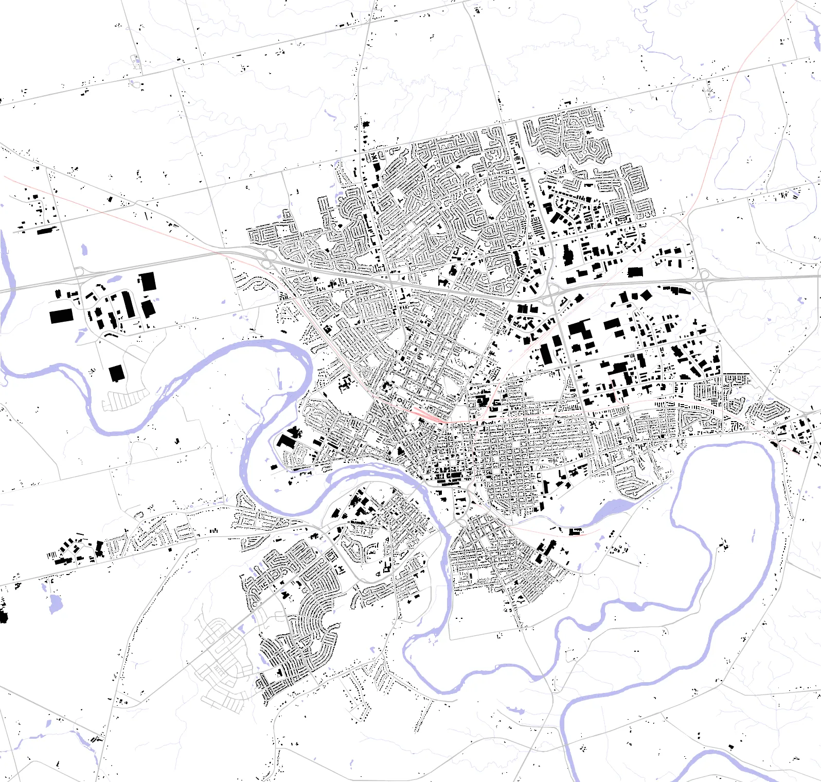 Brantford figure ground plan