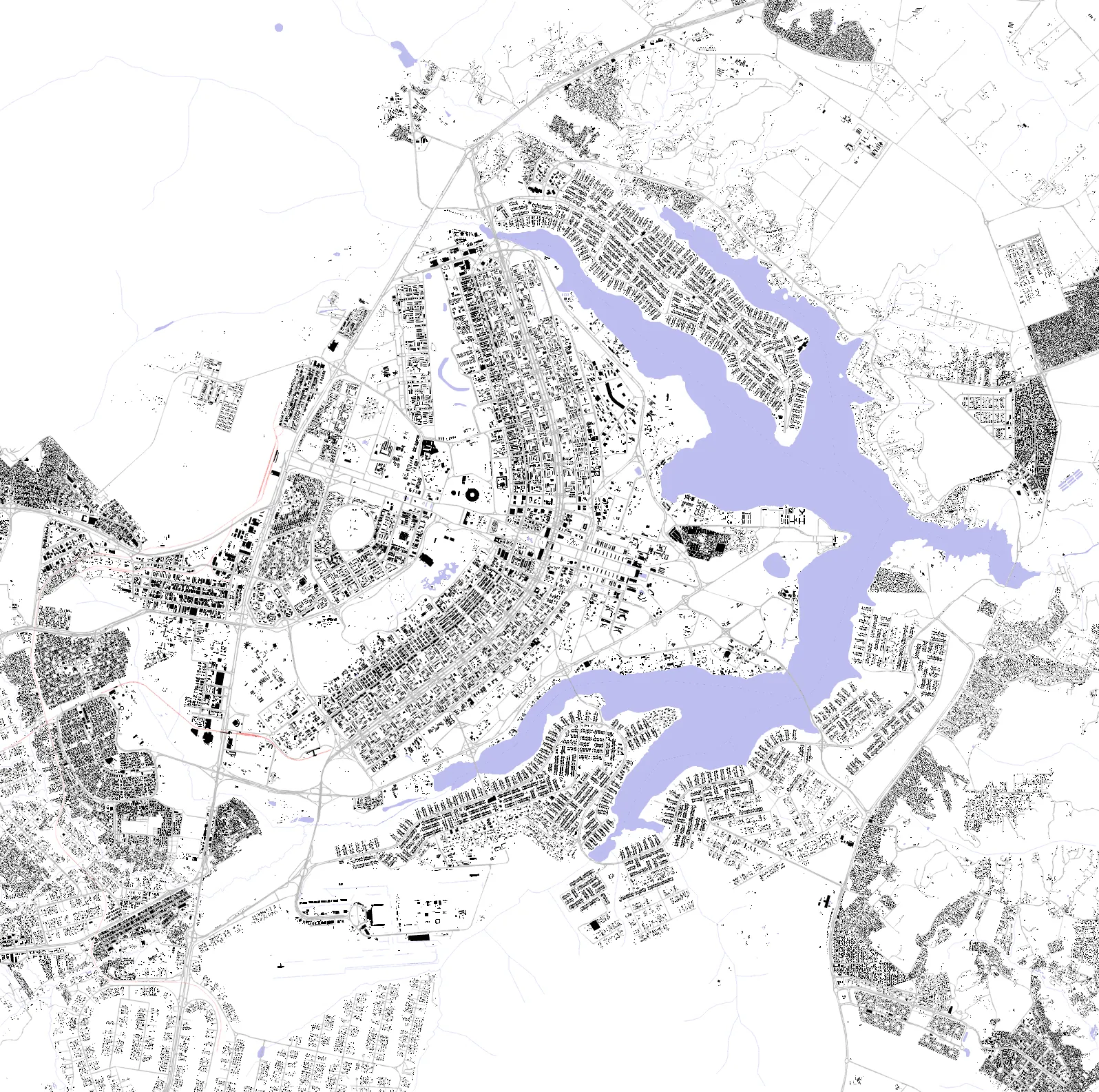 Brasília planta de cheios e vazios
