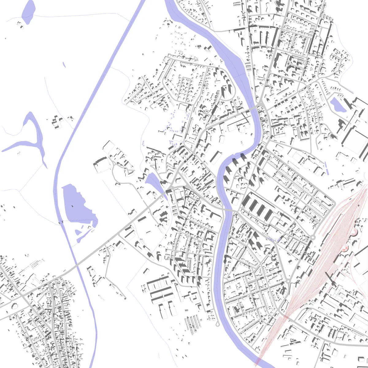 Břeclav Lageplan (2,5 km)