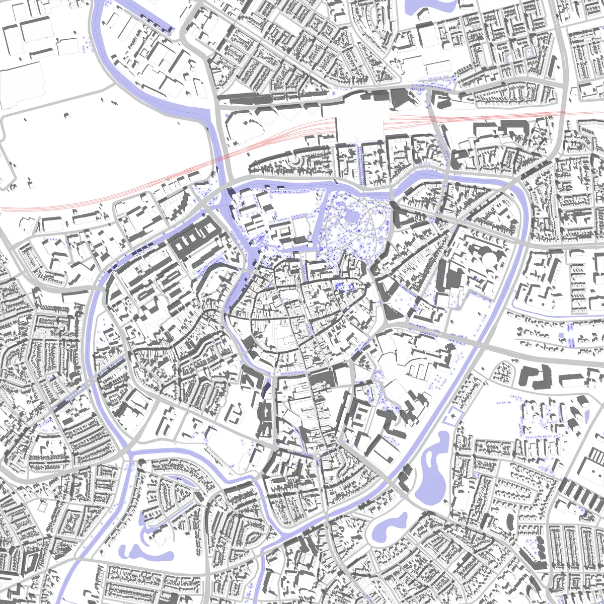 Breda situatieplan (2,5 km)