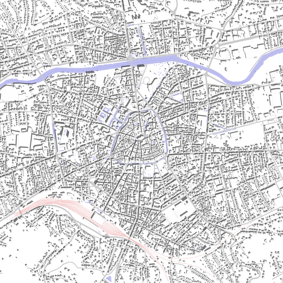 Brive-la-Gaillarde Lageplan (2,5 km)