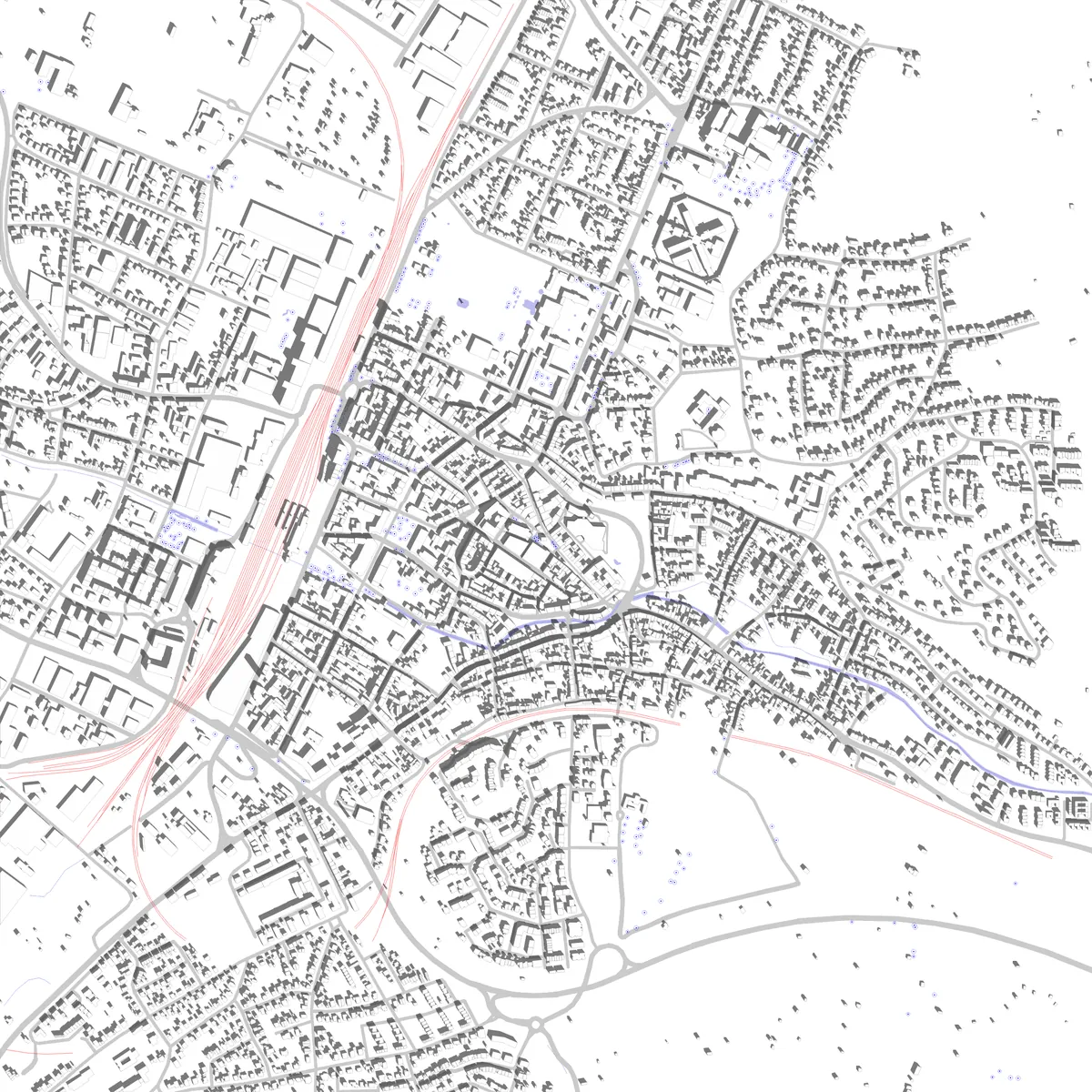 Bruchsal Lageplan (2,5 km)