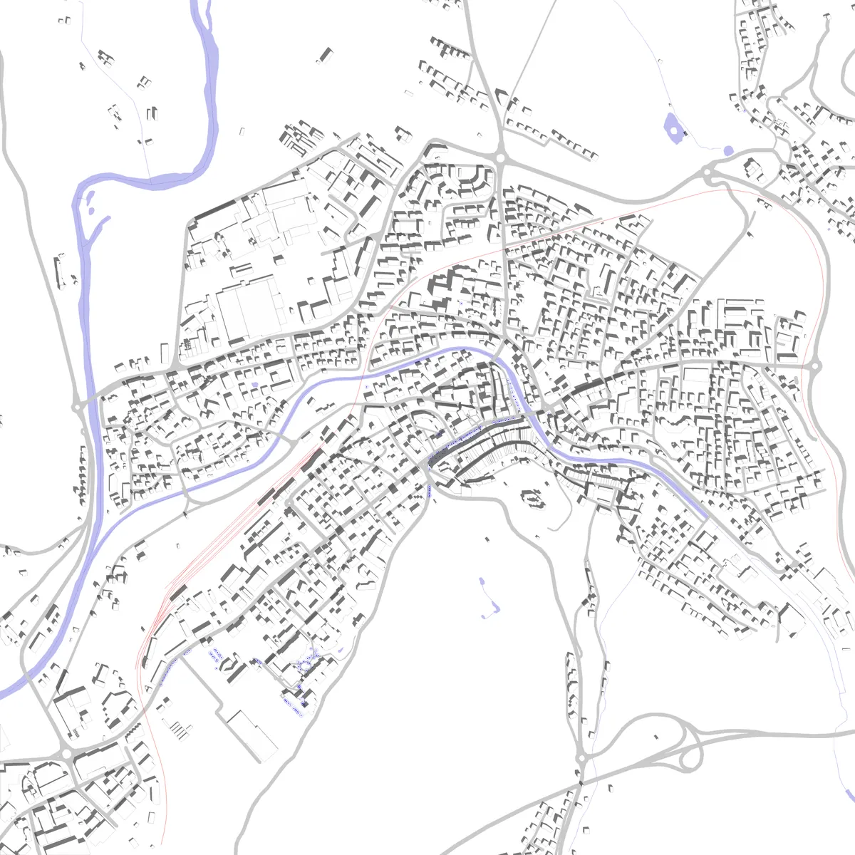Brunico Lageplan (2,5 km)