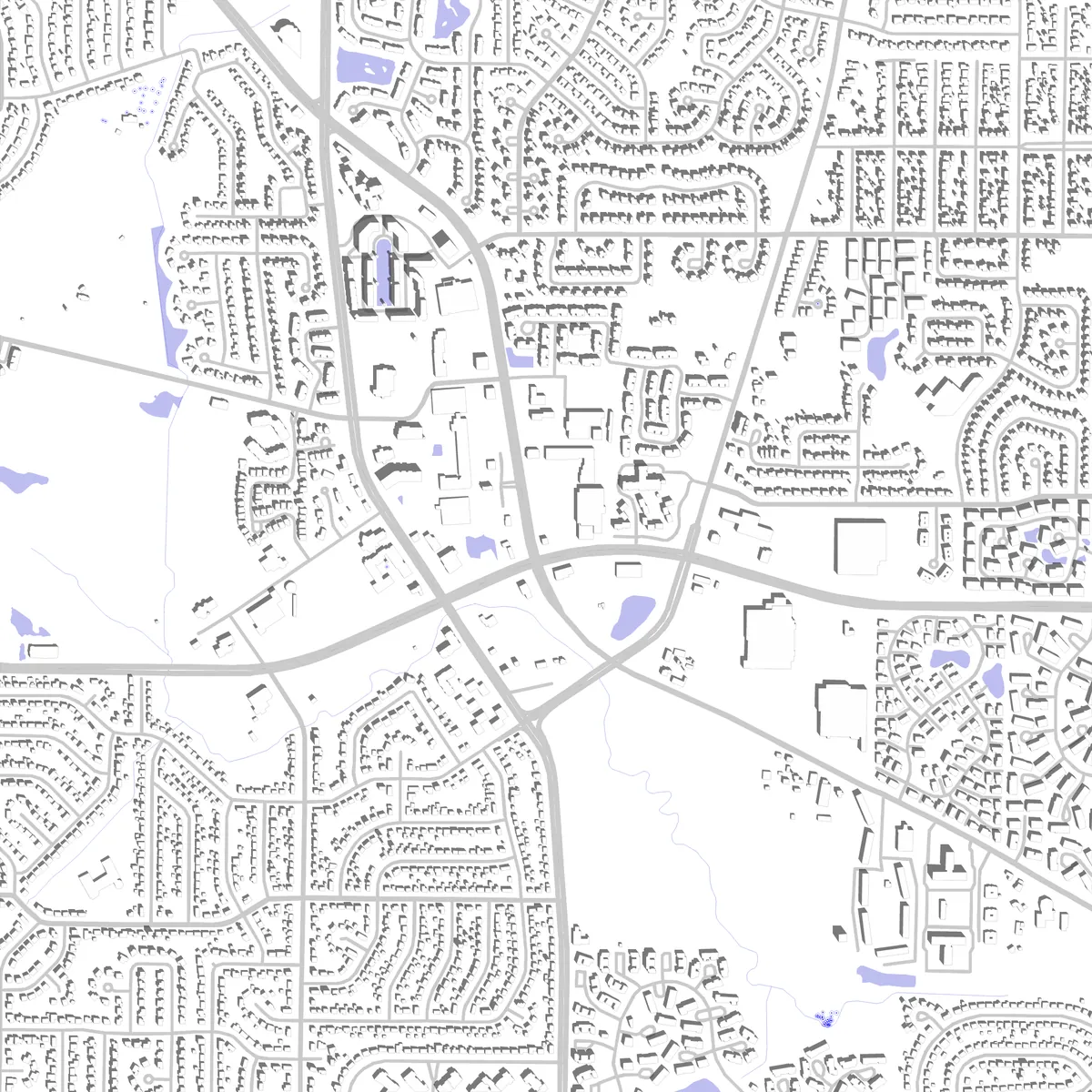 Buffalo Grove Lageplan (2,5 km)