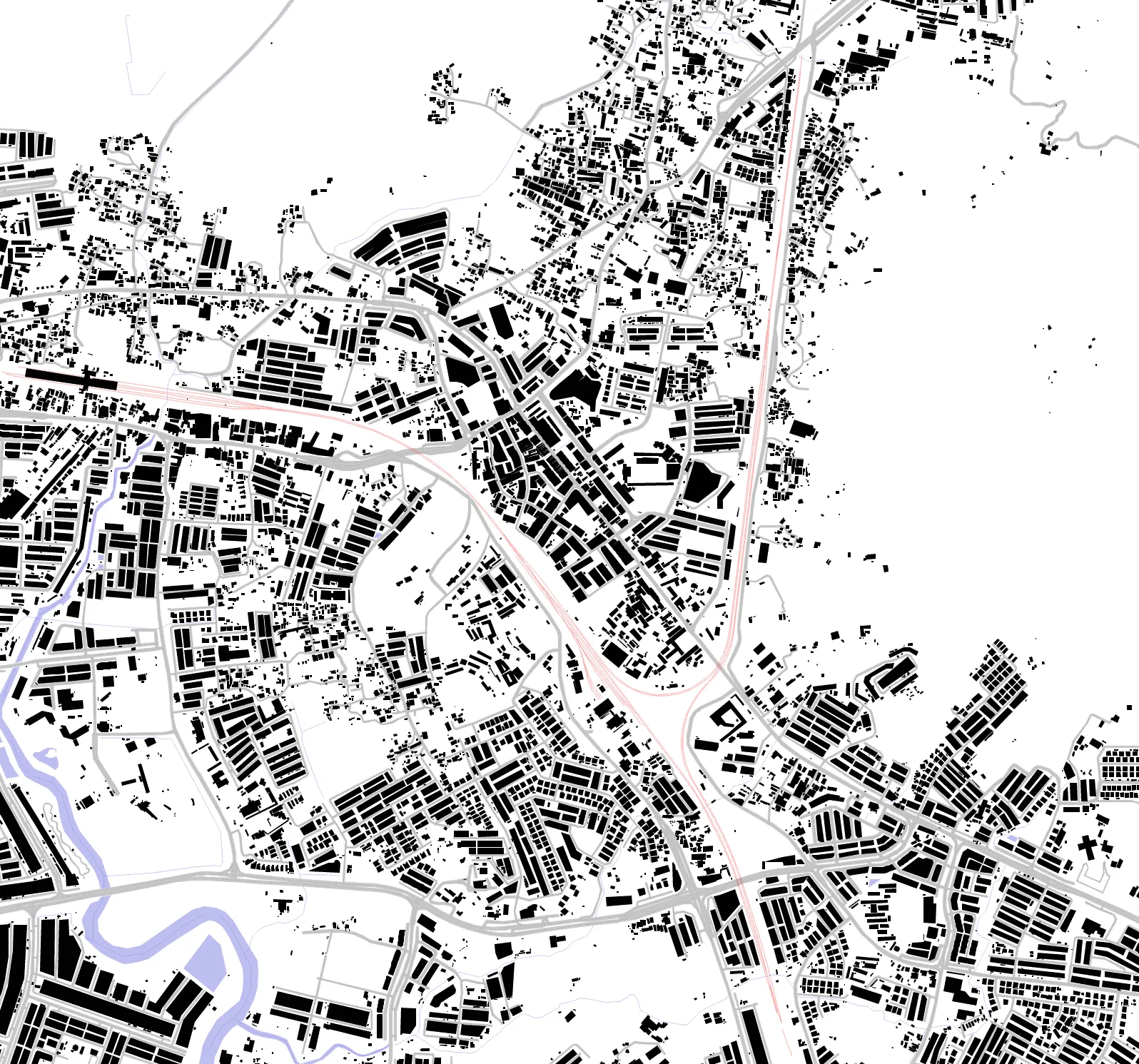 Bukit Mertajam figure ground plan