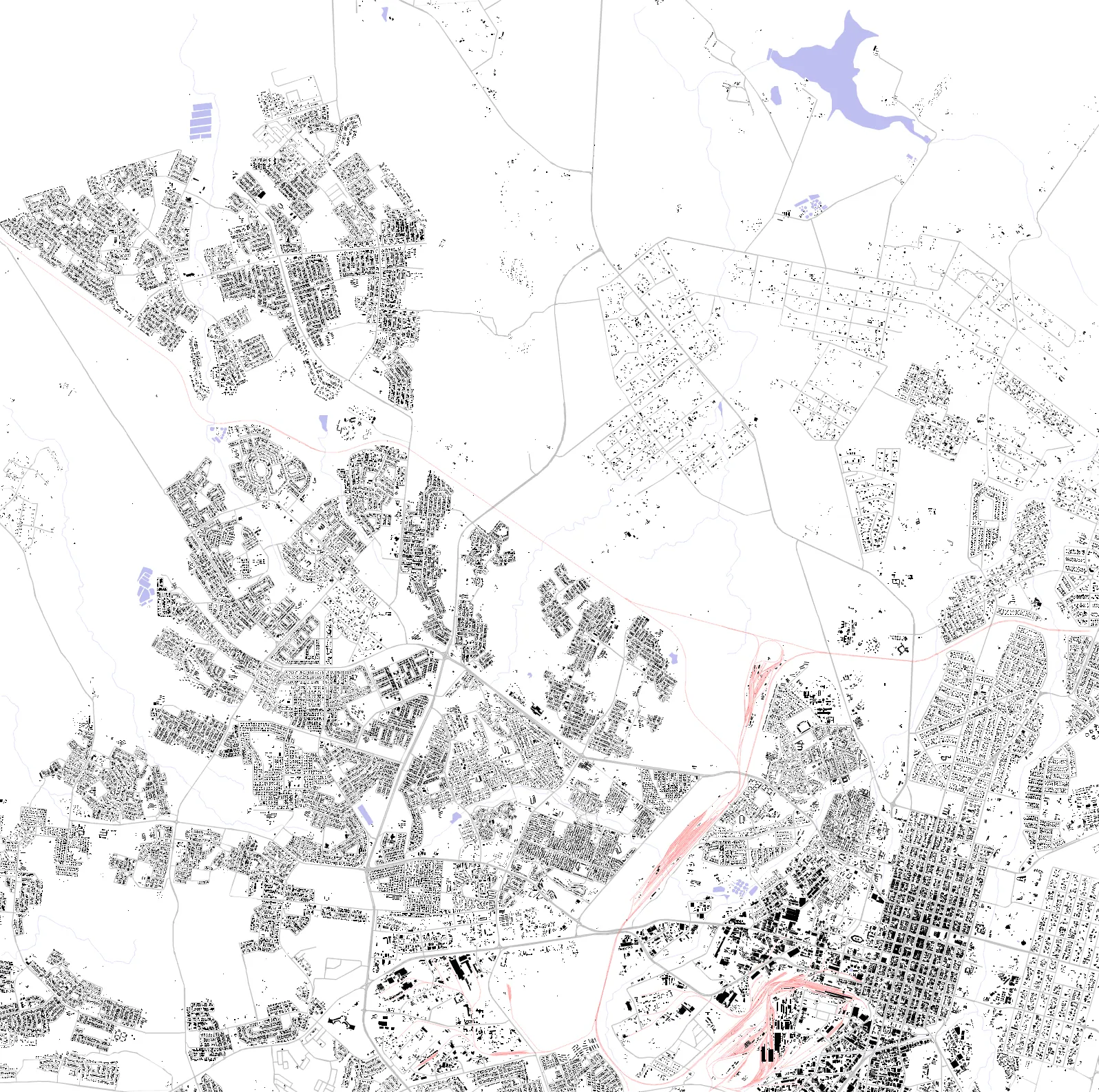 Bulawayo figure ground plan