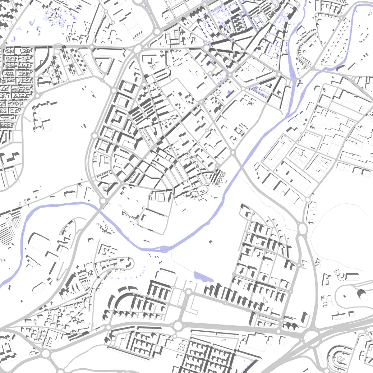 Burlada Lageplan (2,5 km)