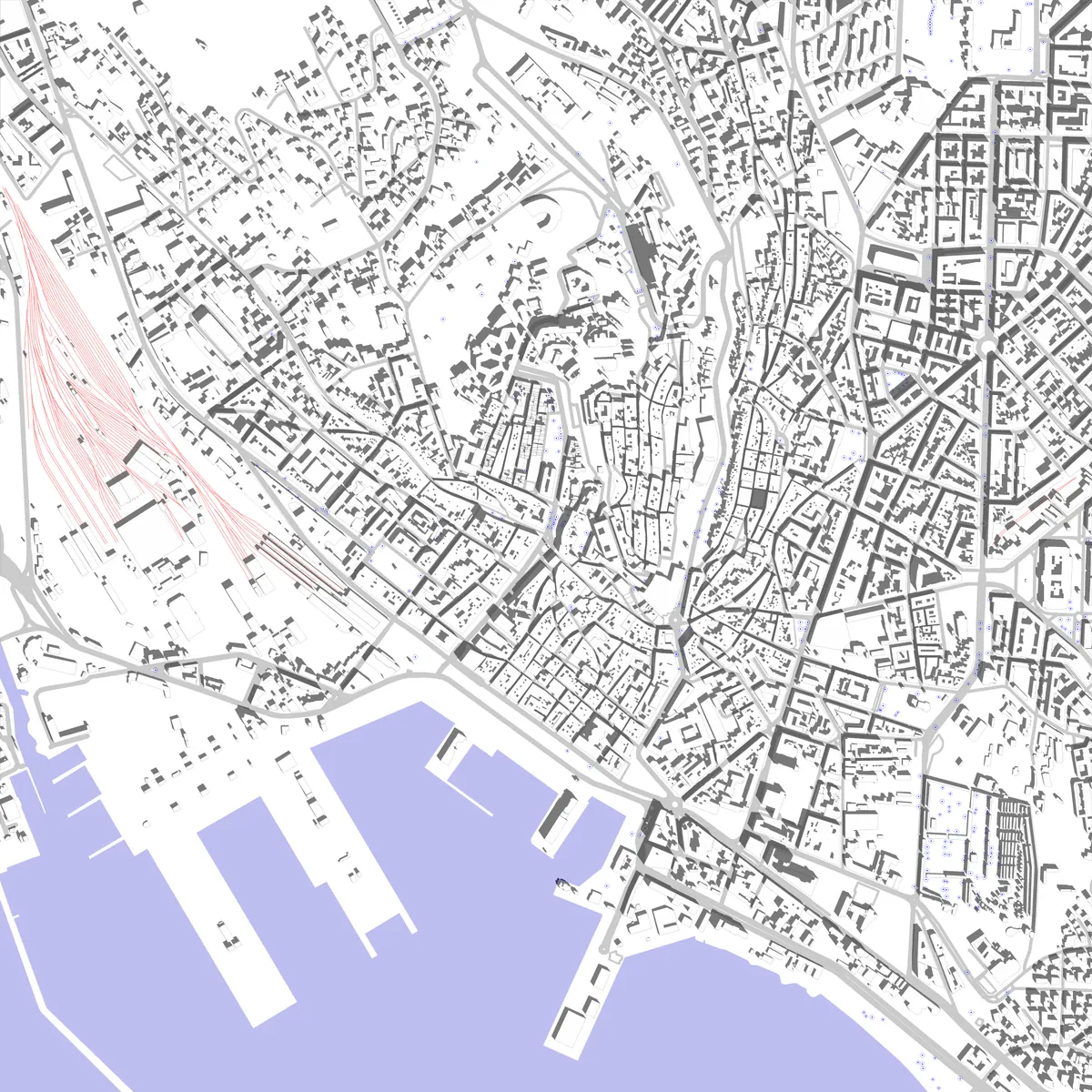 Cagliari planimetria di sito (2,5 km)
