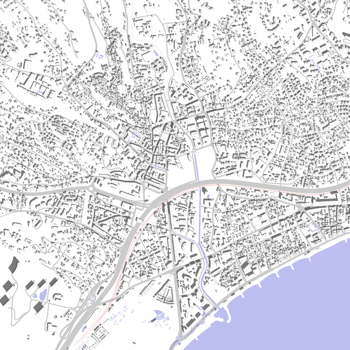 Cagnes-sur-Mer plan de situation (2,5 km)