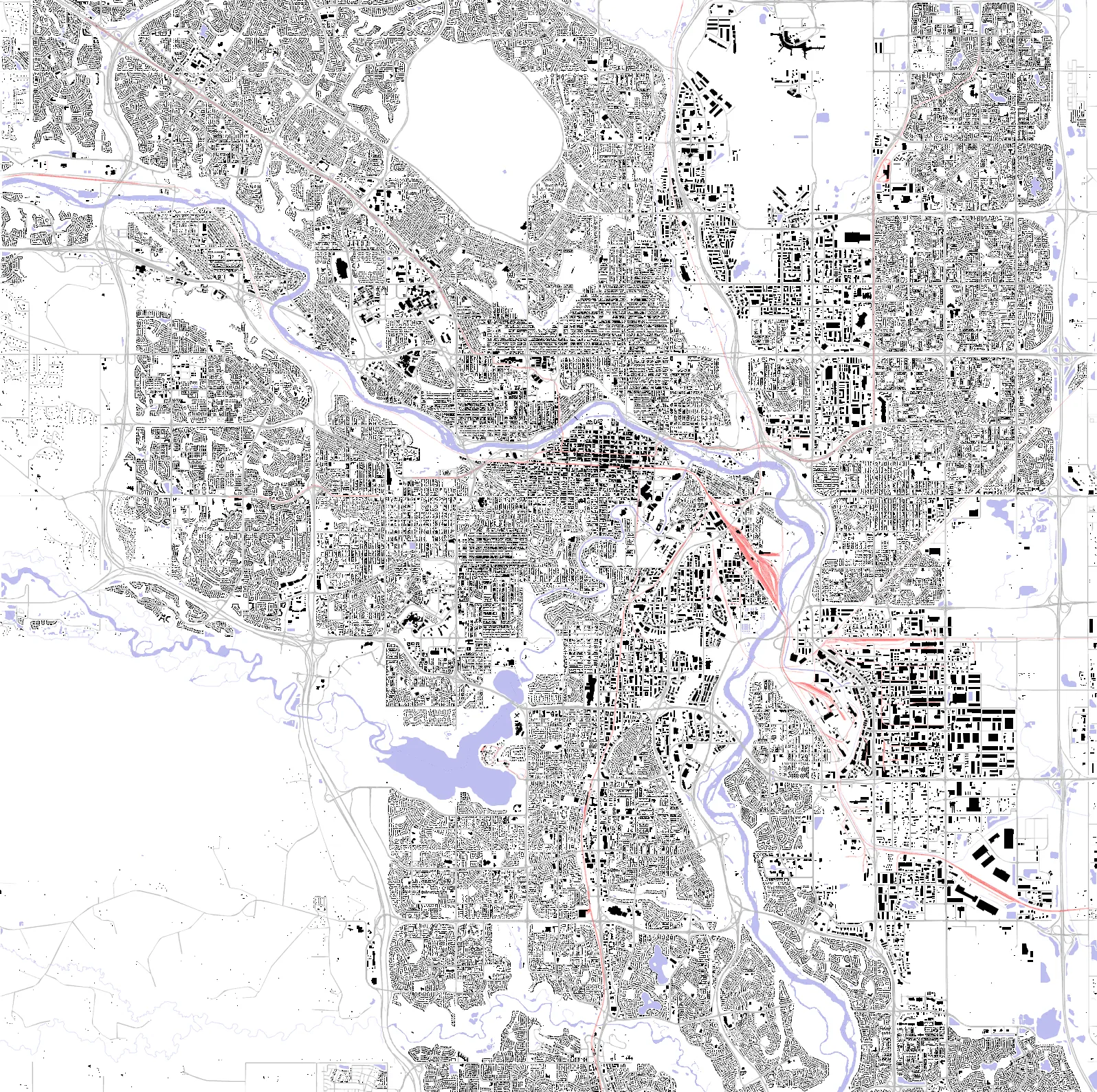 Calgary figure ground plan