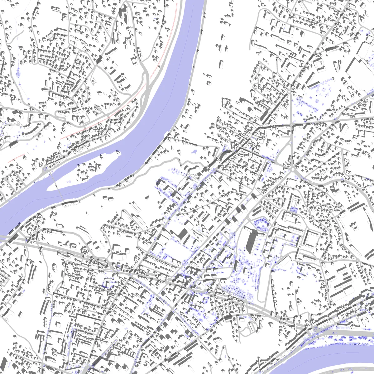 Caluire-et-Cuire plan de situation (2,5 km)