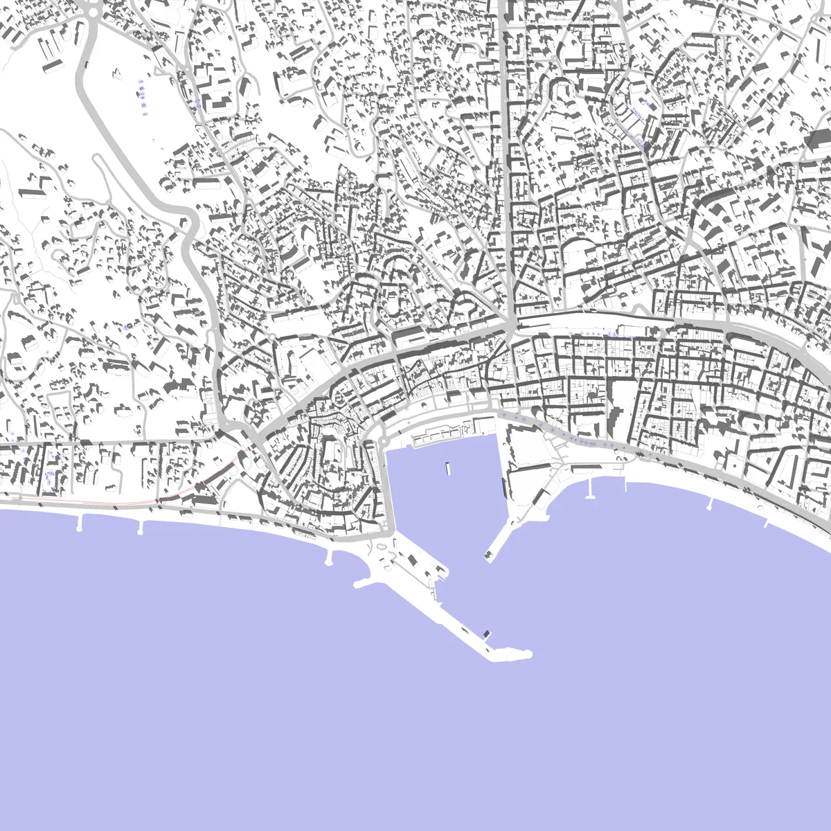 Cannes Lageplan (2,5 km)