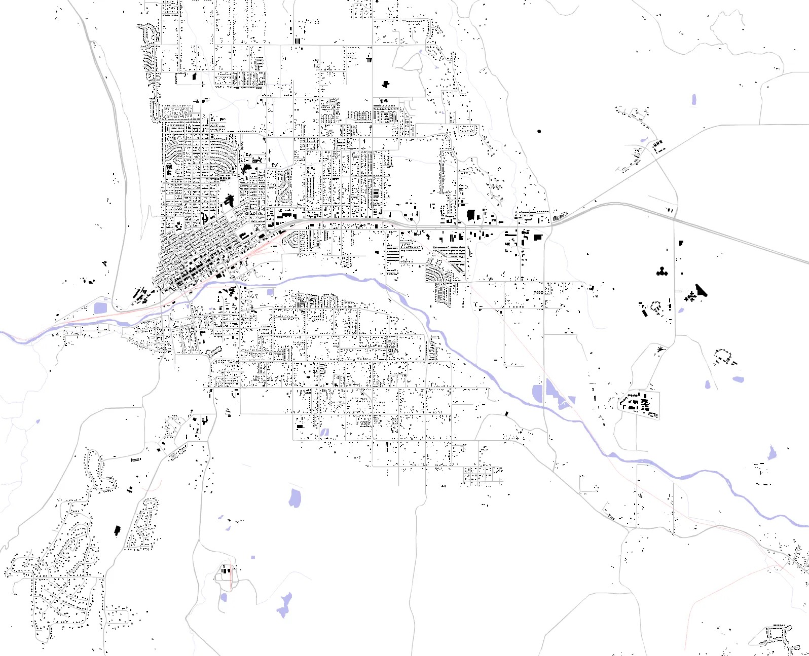 Cañon City figure ground plan