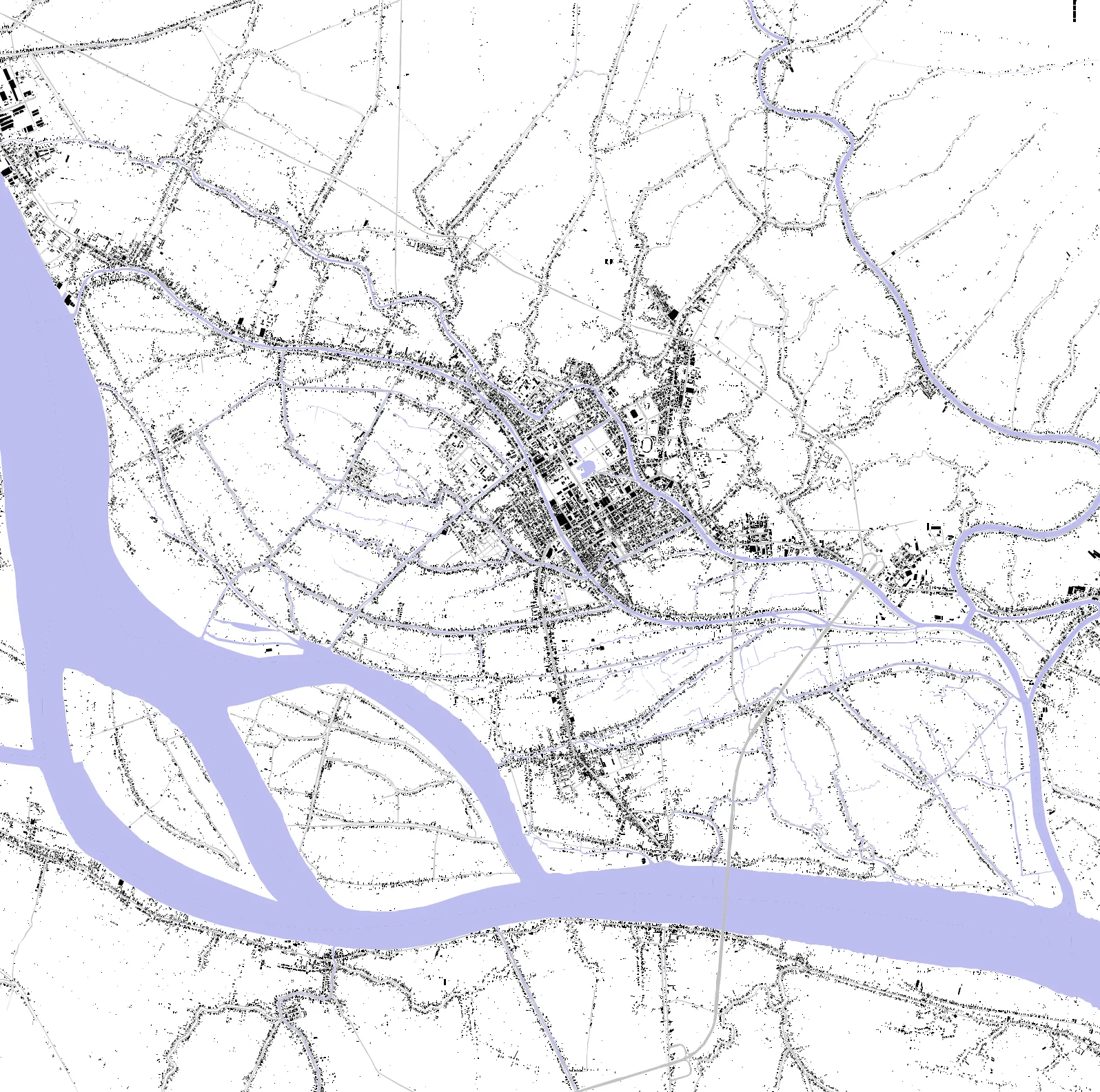 Cao Lãnh City figure ground plan