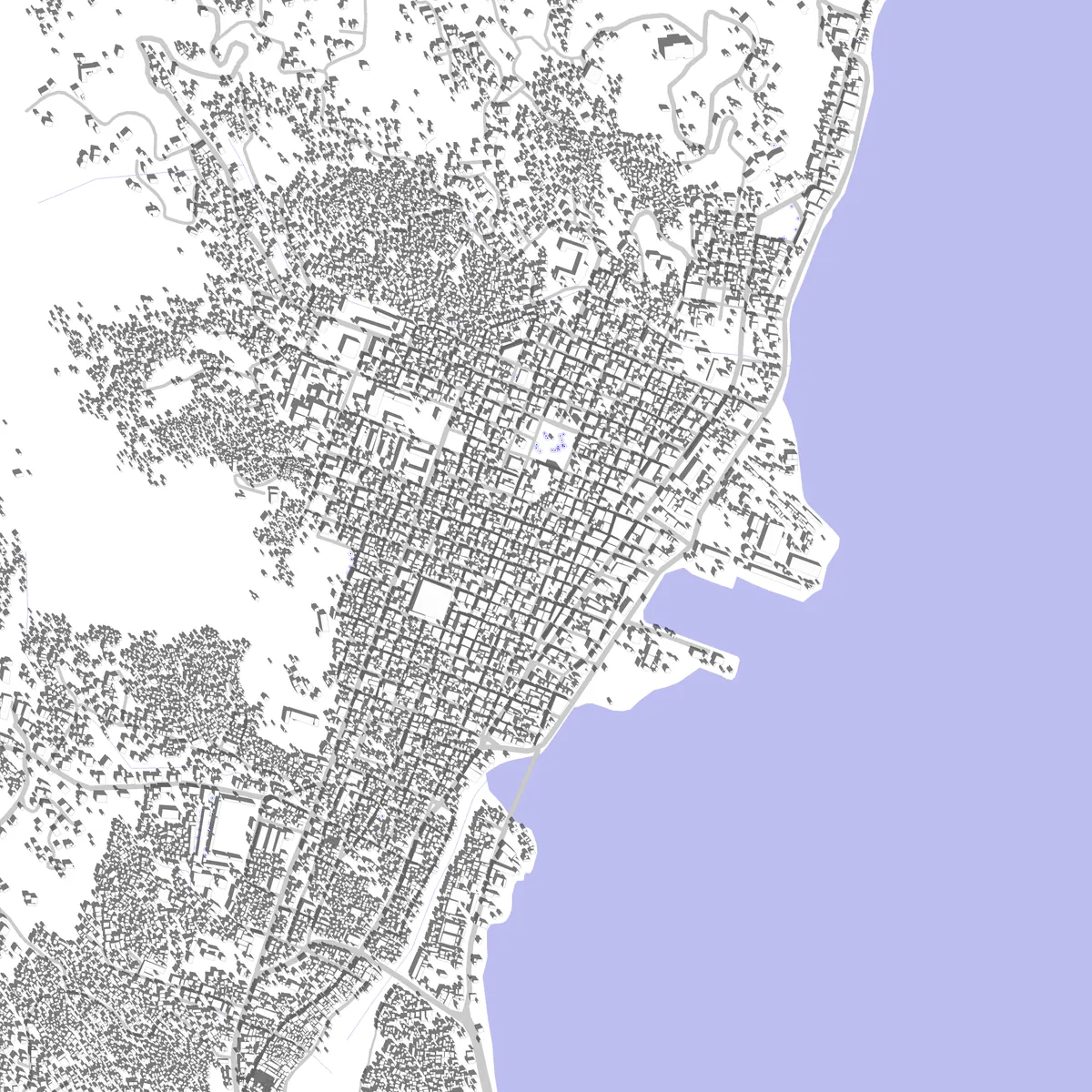 Cap-Haïtien plan de situation (2,5 km)