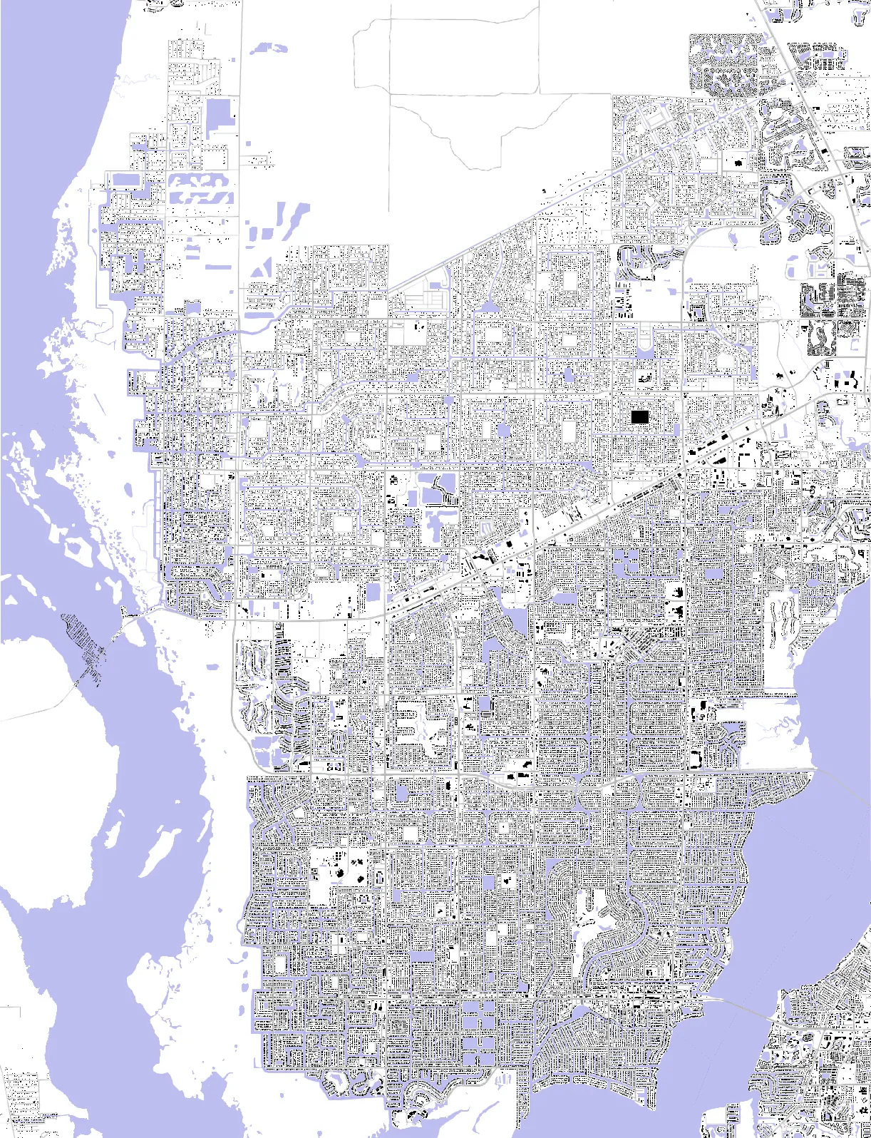 Cape Coral Schwarzplan