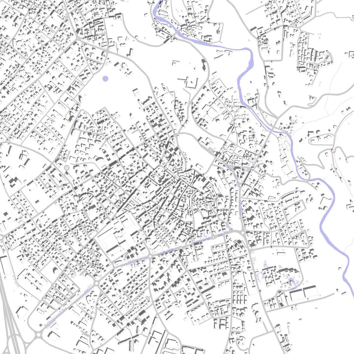 Carate Brianza planimetria di sito (2,5 km)