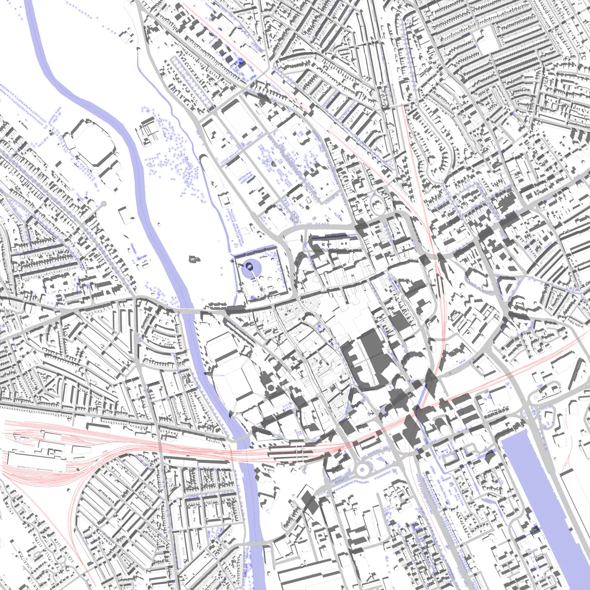 Cardiff Lageplan (2,5 km)