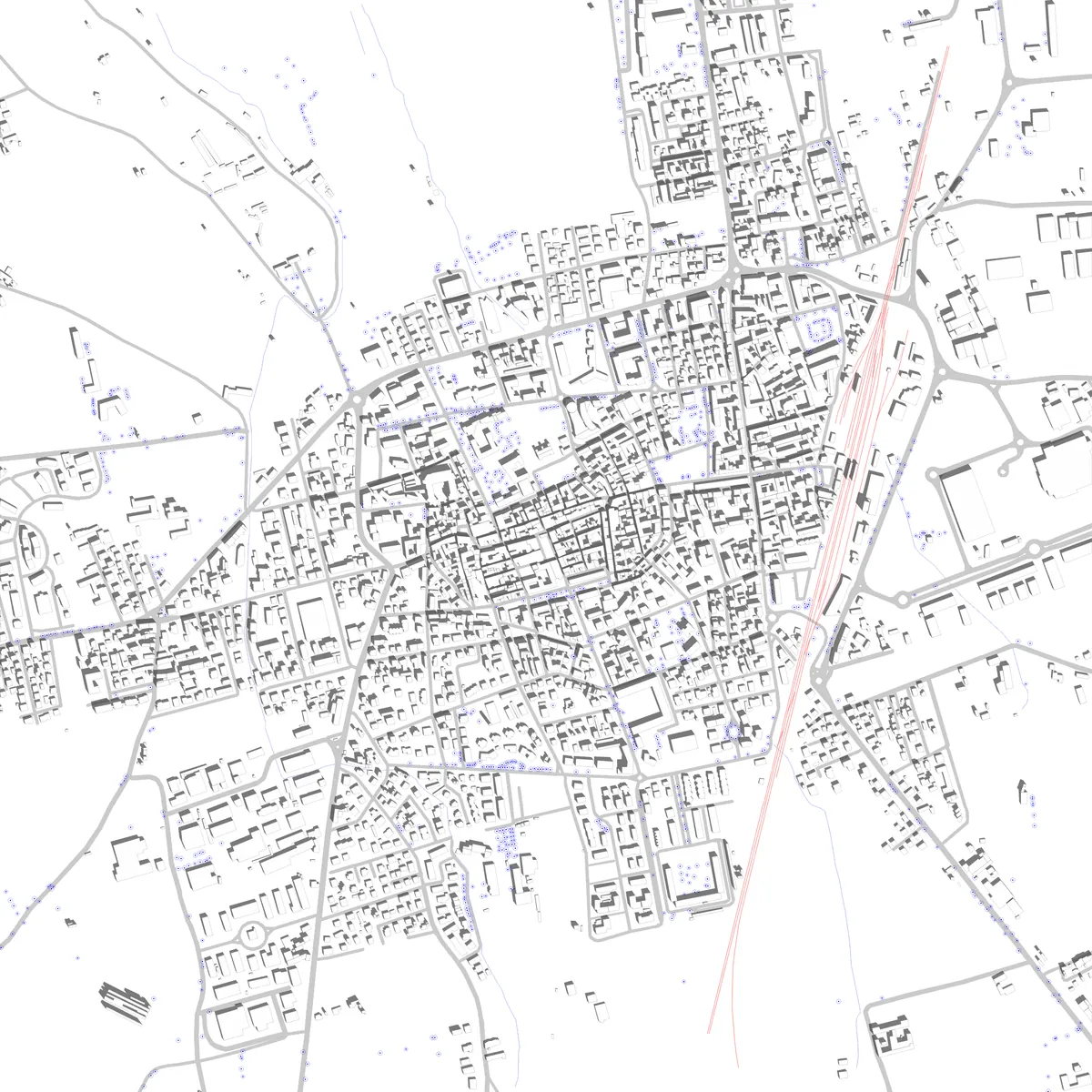 Carmagnola planimetria di sito (2.5 km)