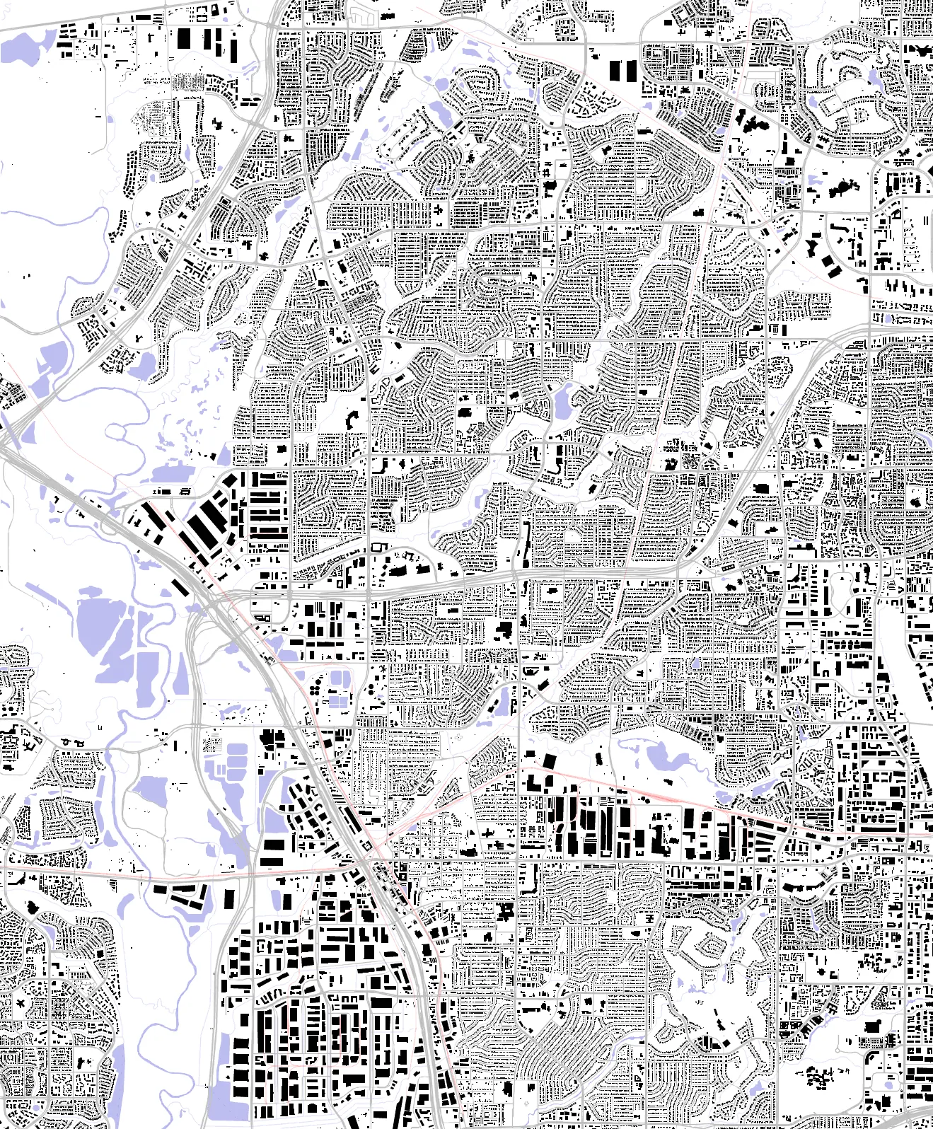 Carrollton figure ground plan