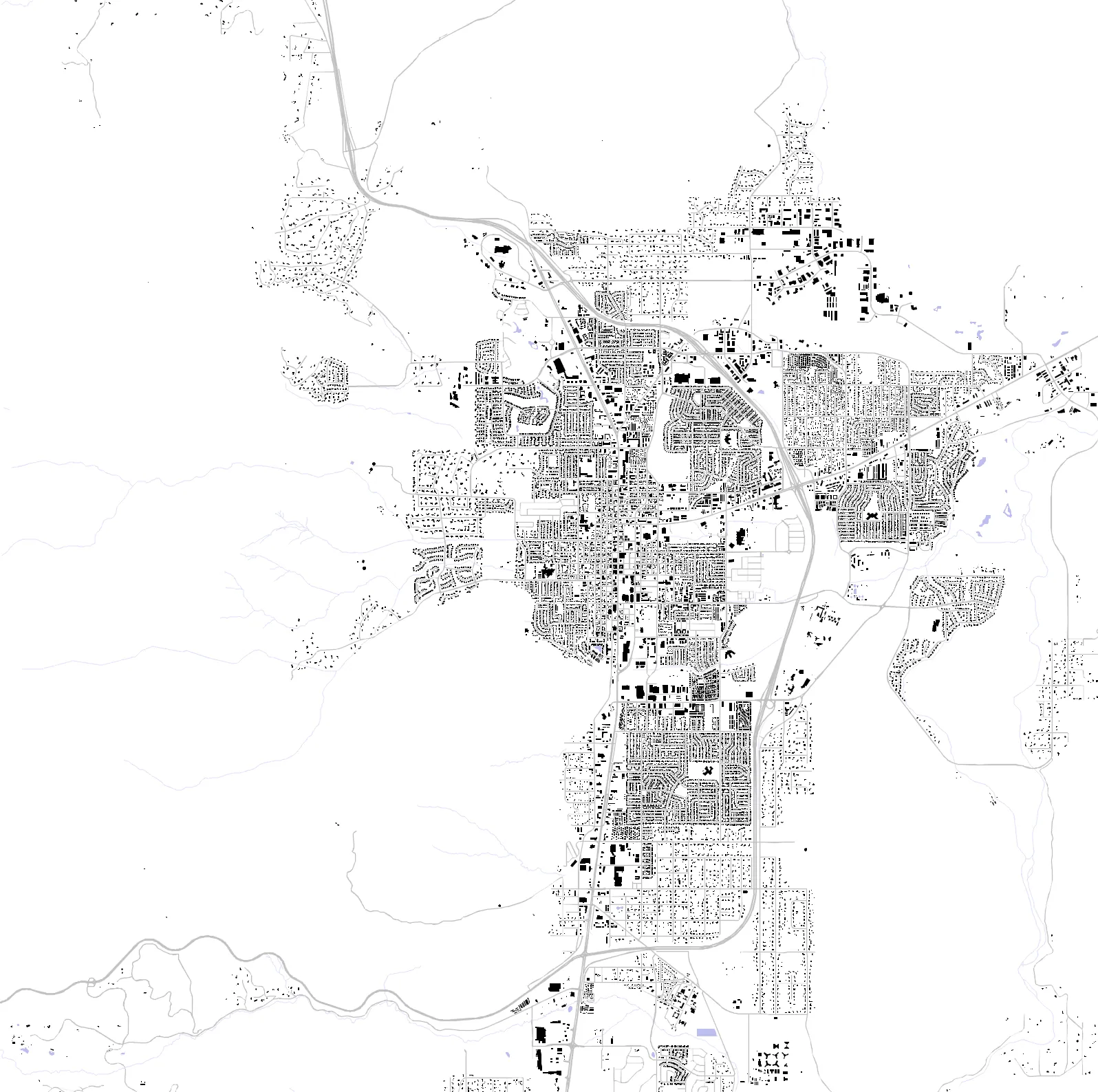 Carson City figure ground plan
