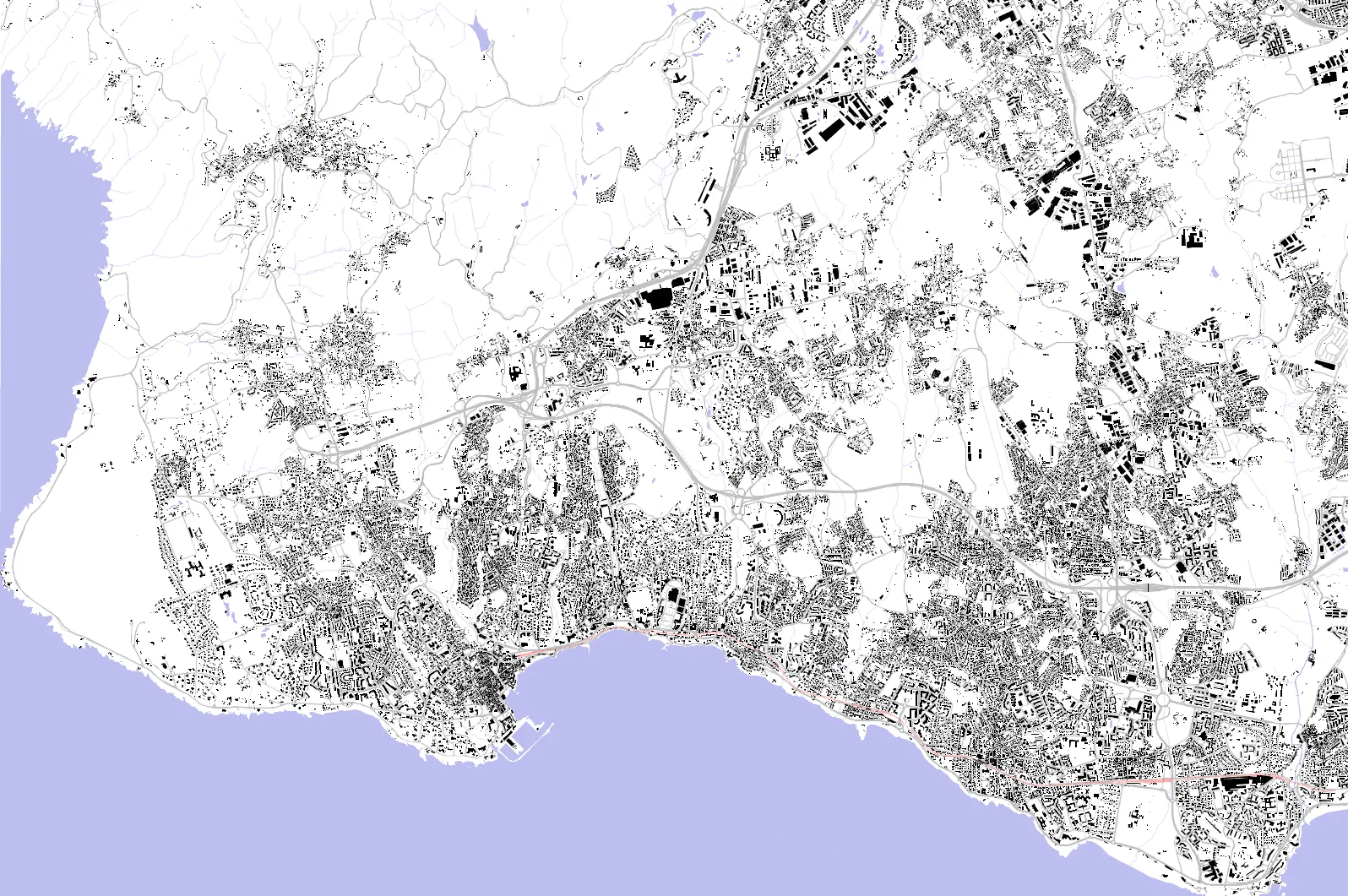 Cascais planta de cheios e vazios
