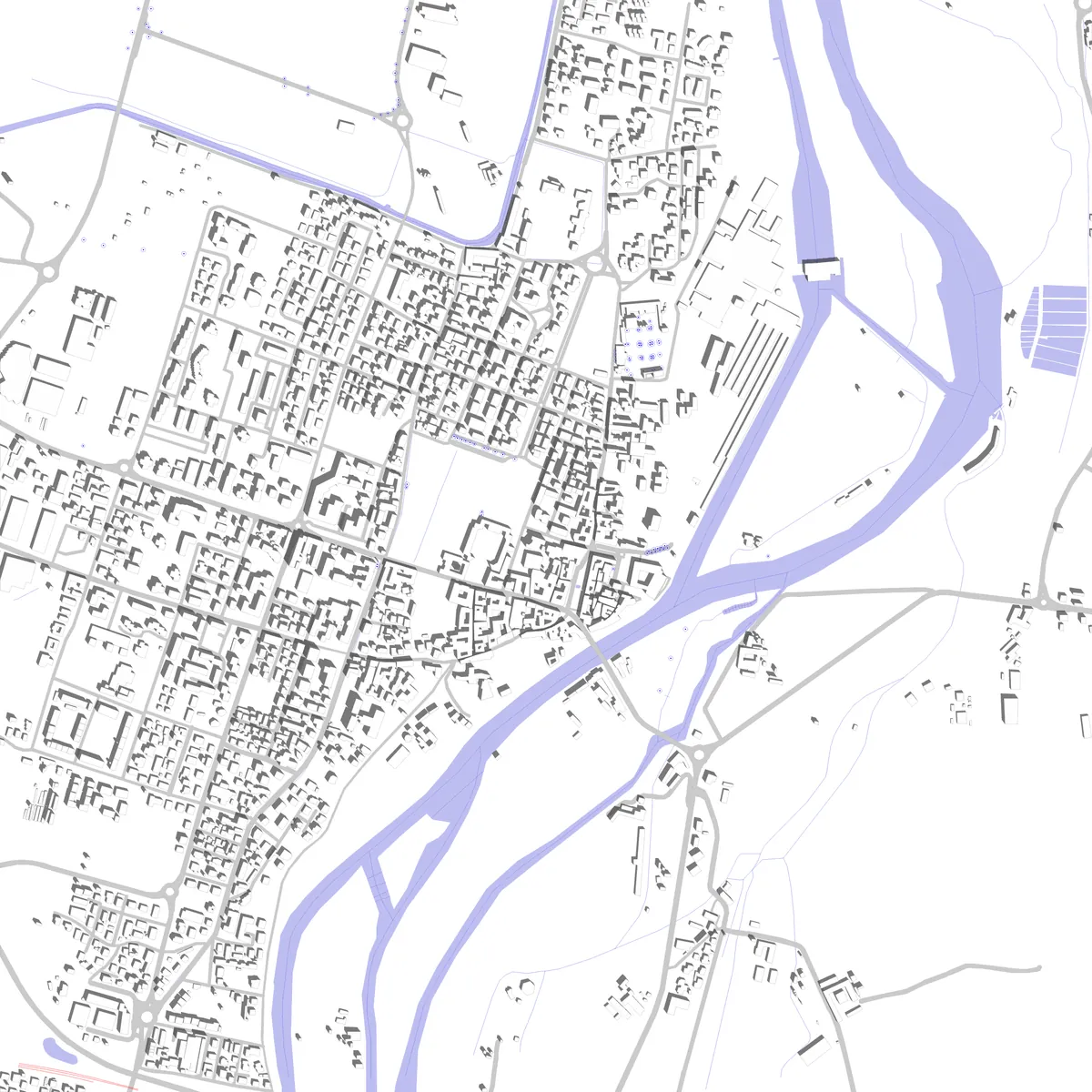Cassano d'Adda Lageplan (2,5 km)