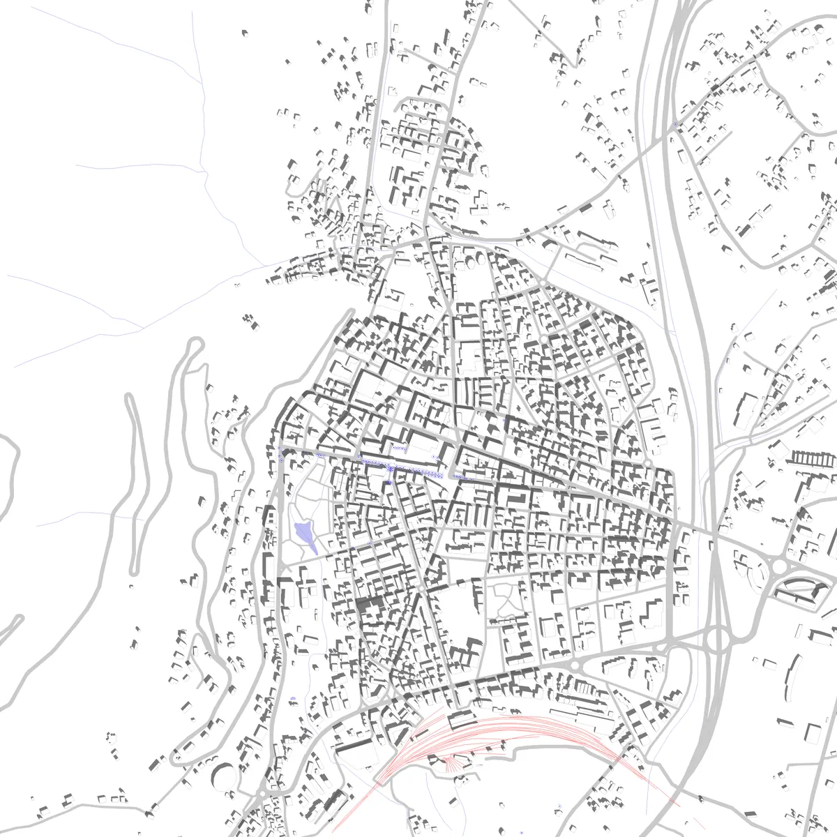 Cassino Lageplan (2,5 km)