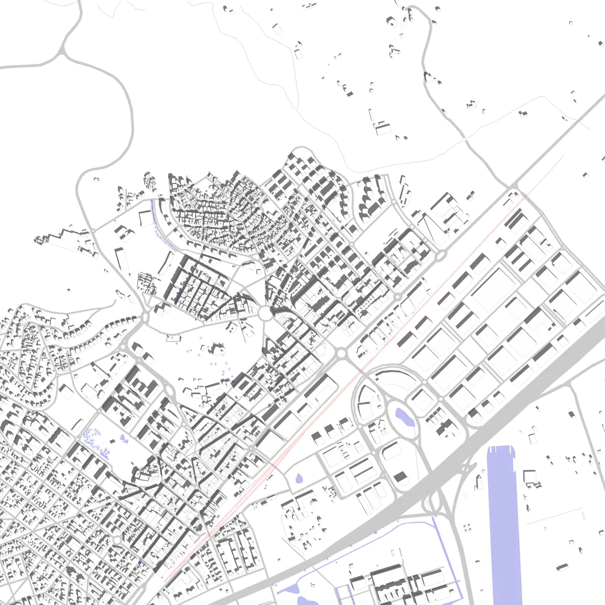 Castelldefels plano de situación (2.5 km)
