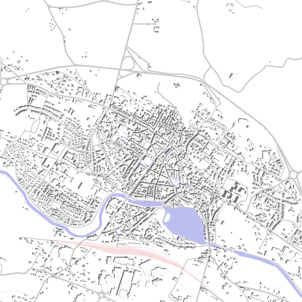 Castelnaudary Lageplan (2,5 km)
